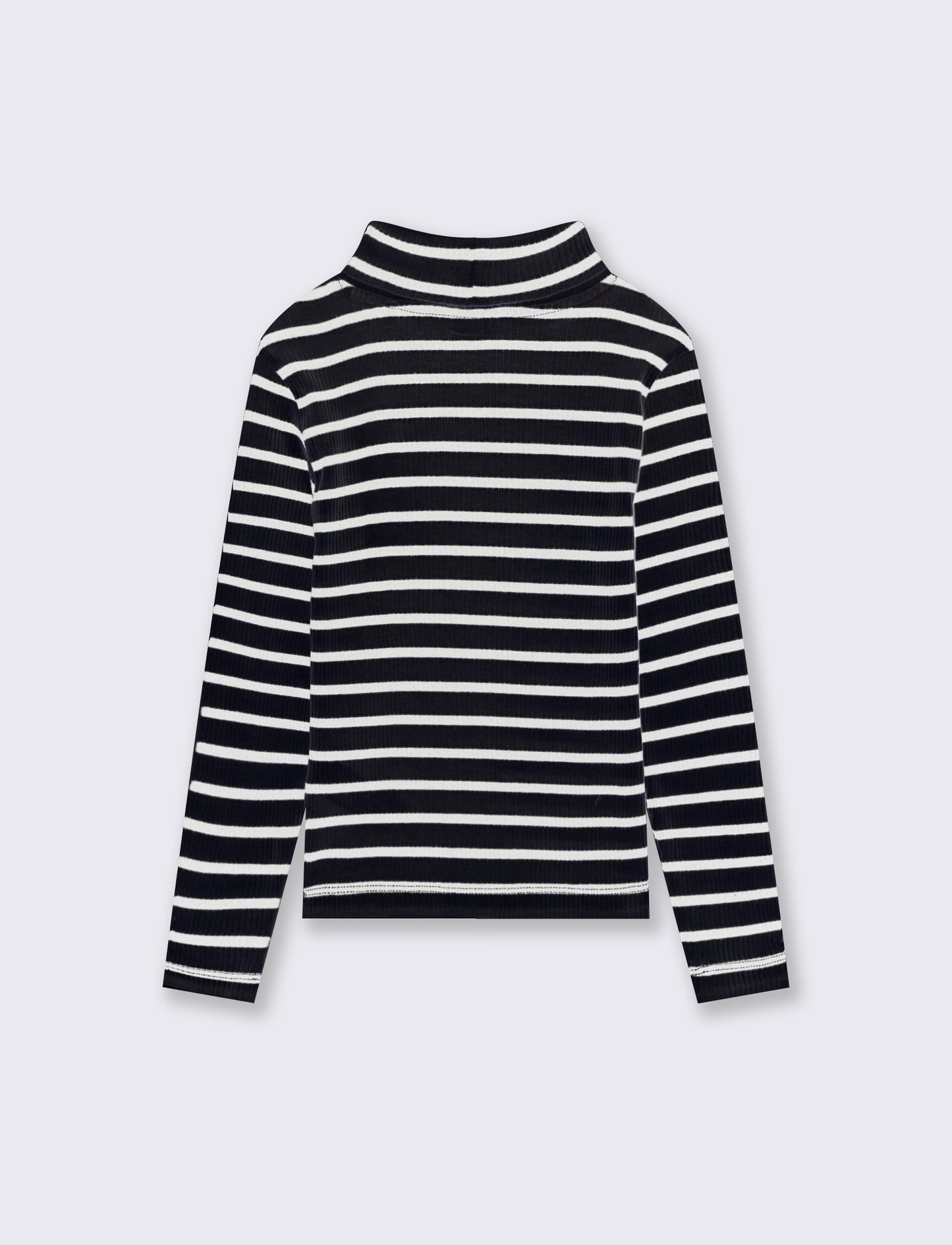 Lupetto in costina. - Nero-bianco