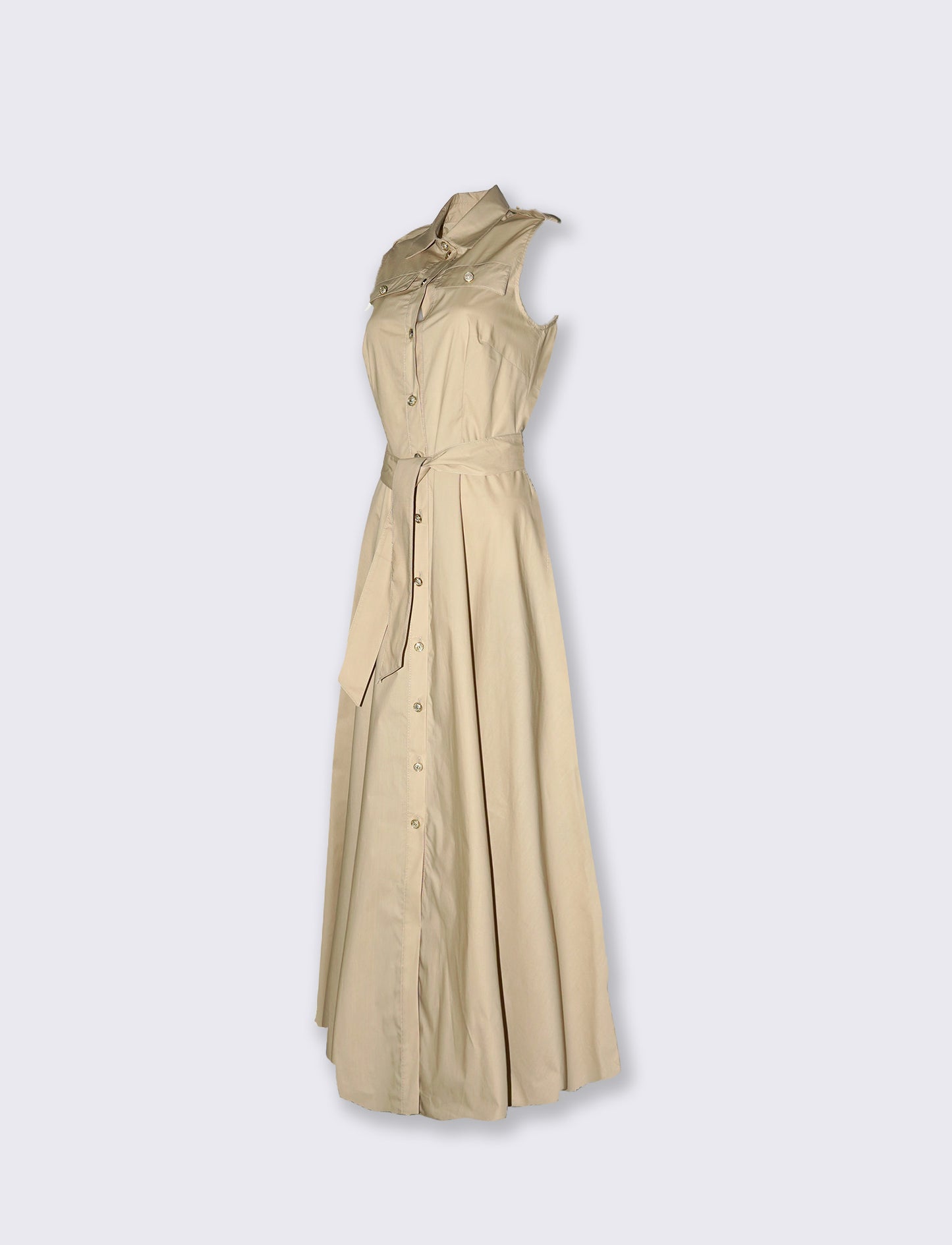 ABITO LUNGO GIROMANICA - Beige corda
