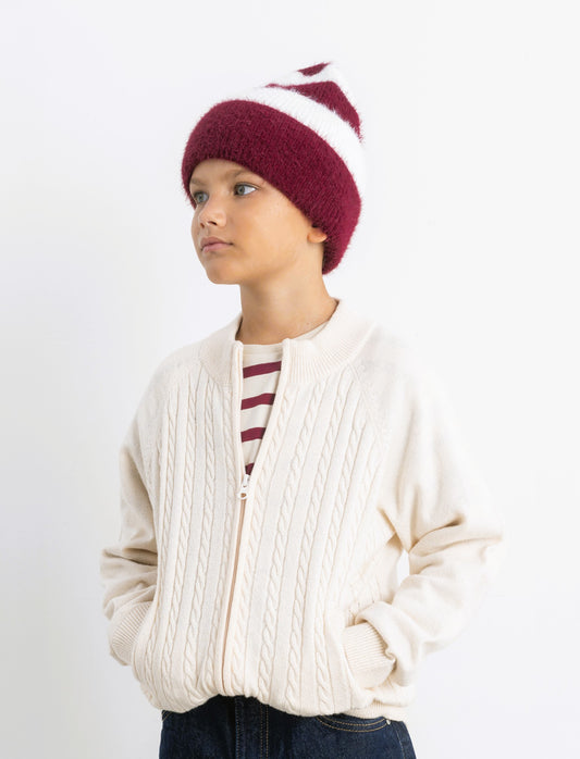 CARDIGAN CON ZIP - Beige