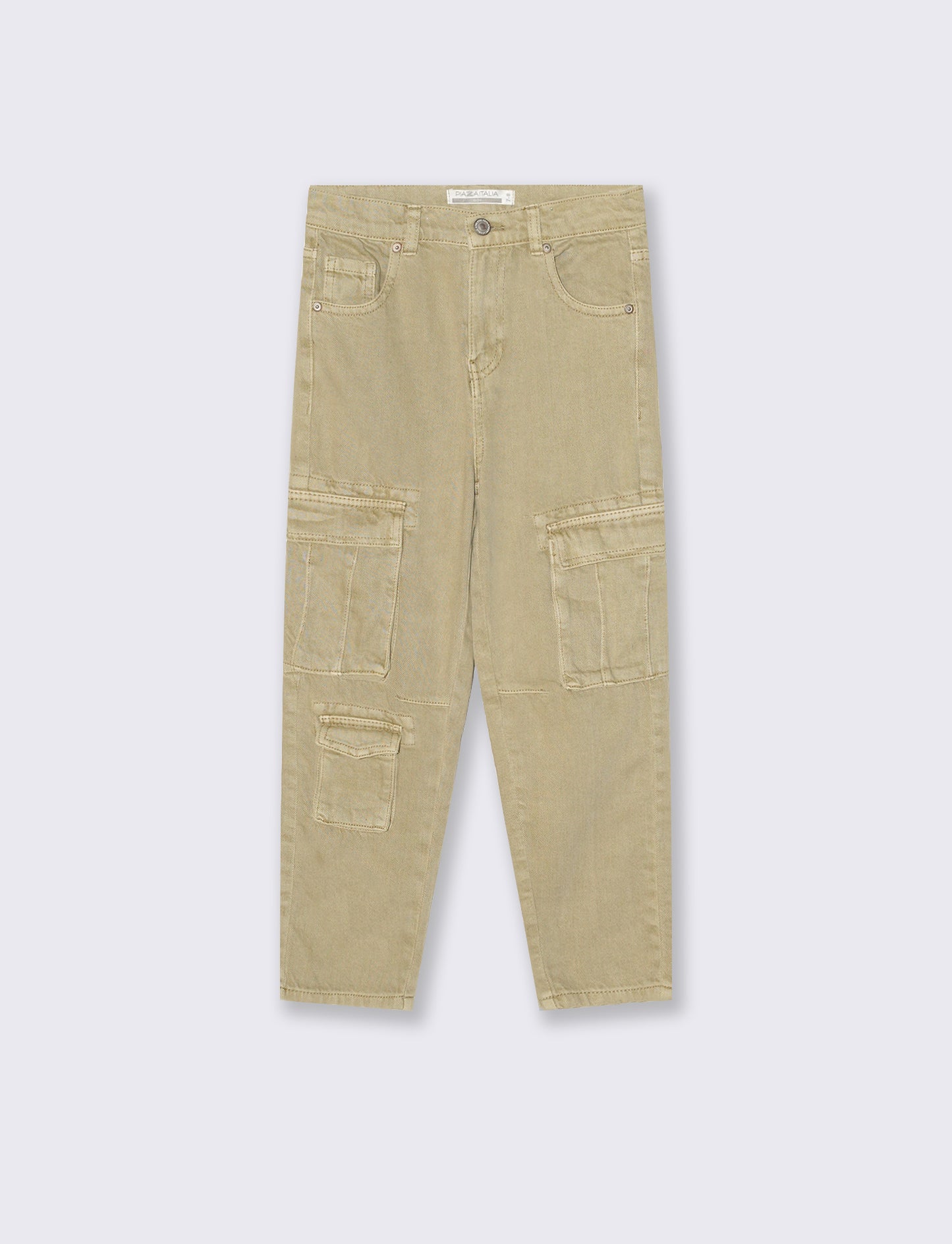 PANTALONI  MULTITASCHE - Verde kaki