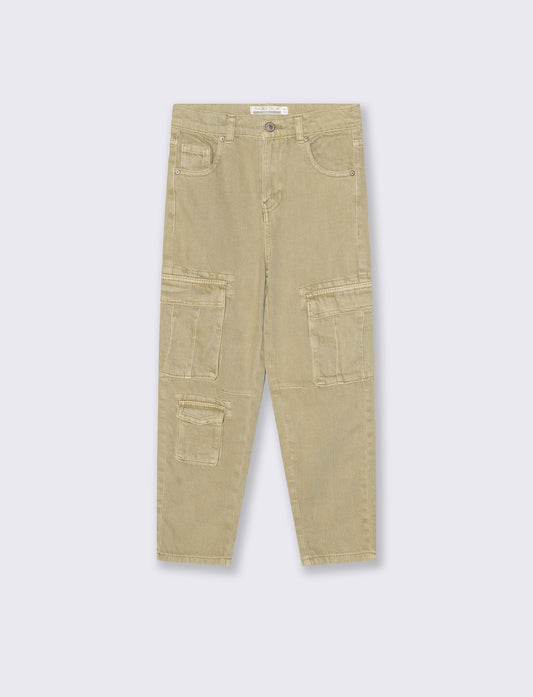 PANTALONI  MULTITASCHE - Verde kaki