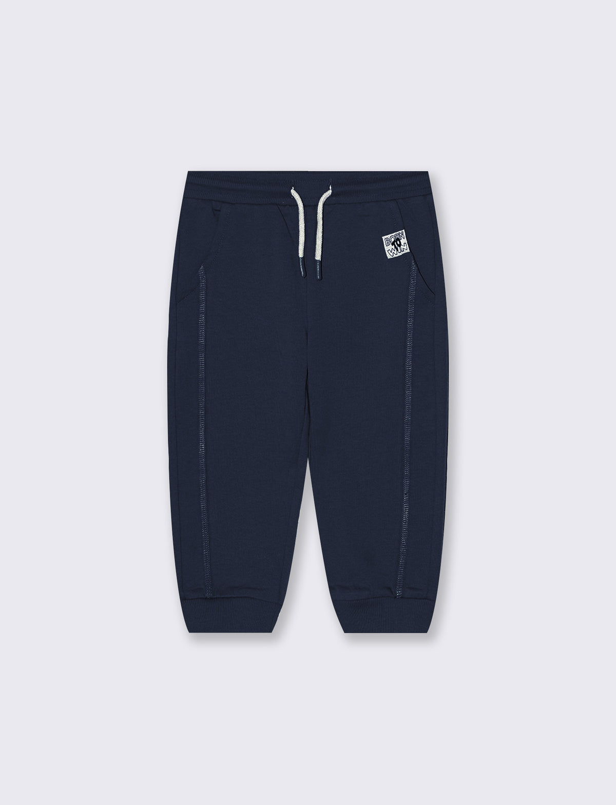 Jogger basici con etichetta - Blu