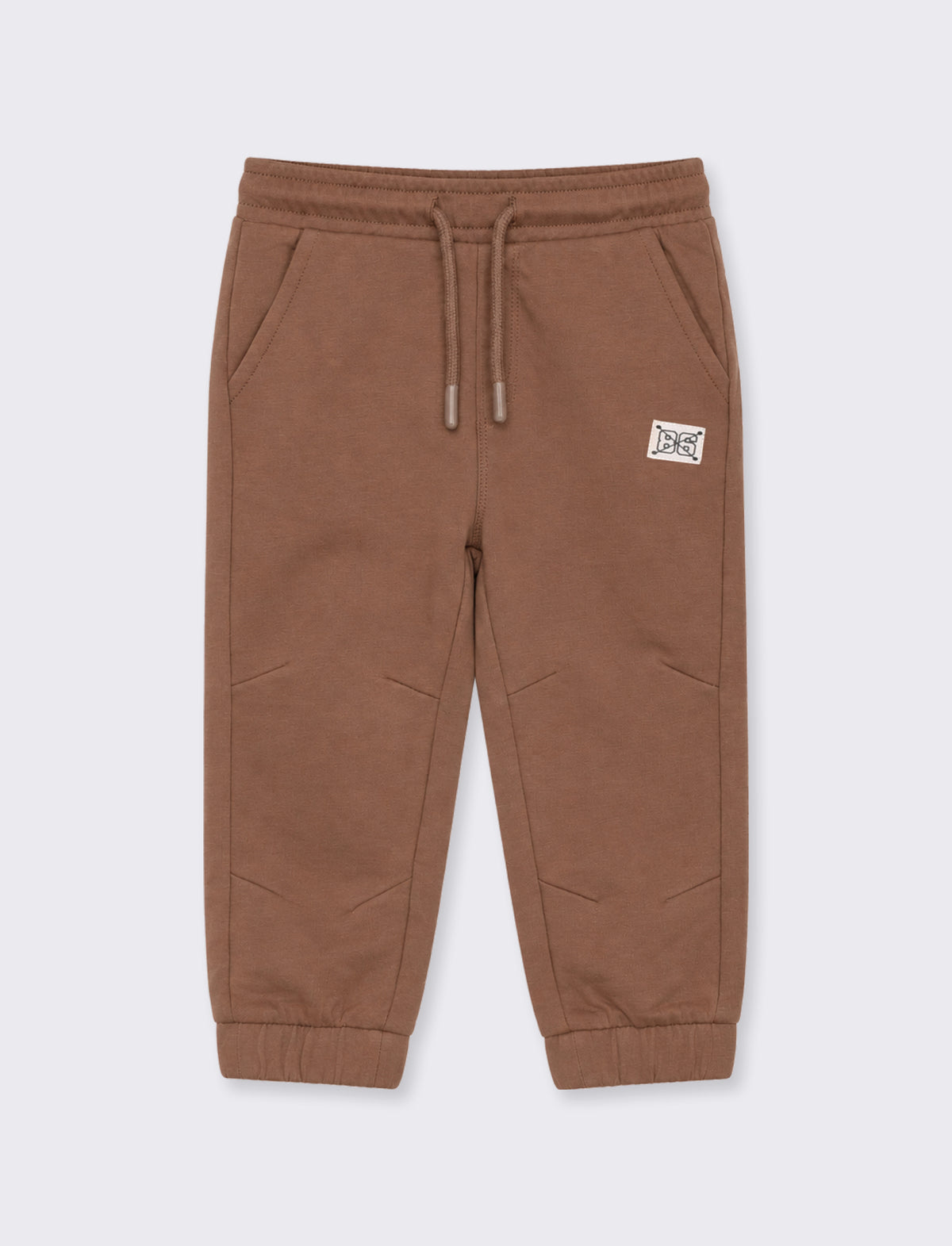 Jogger basici con stampa - Grigio talpa