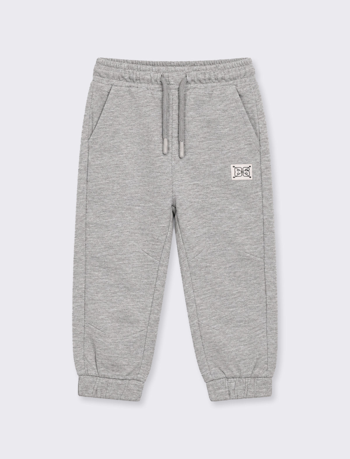 Jogger basici con stampa - Grigio mel.