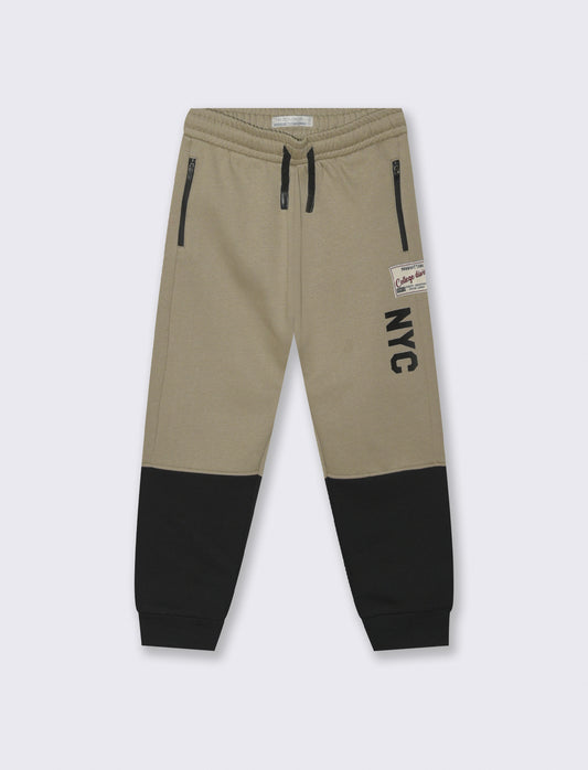 JOGGER STAMPA NYC - Grigio mastice