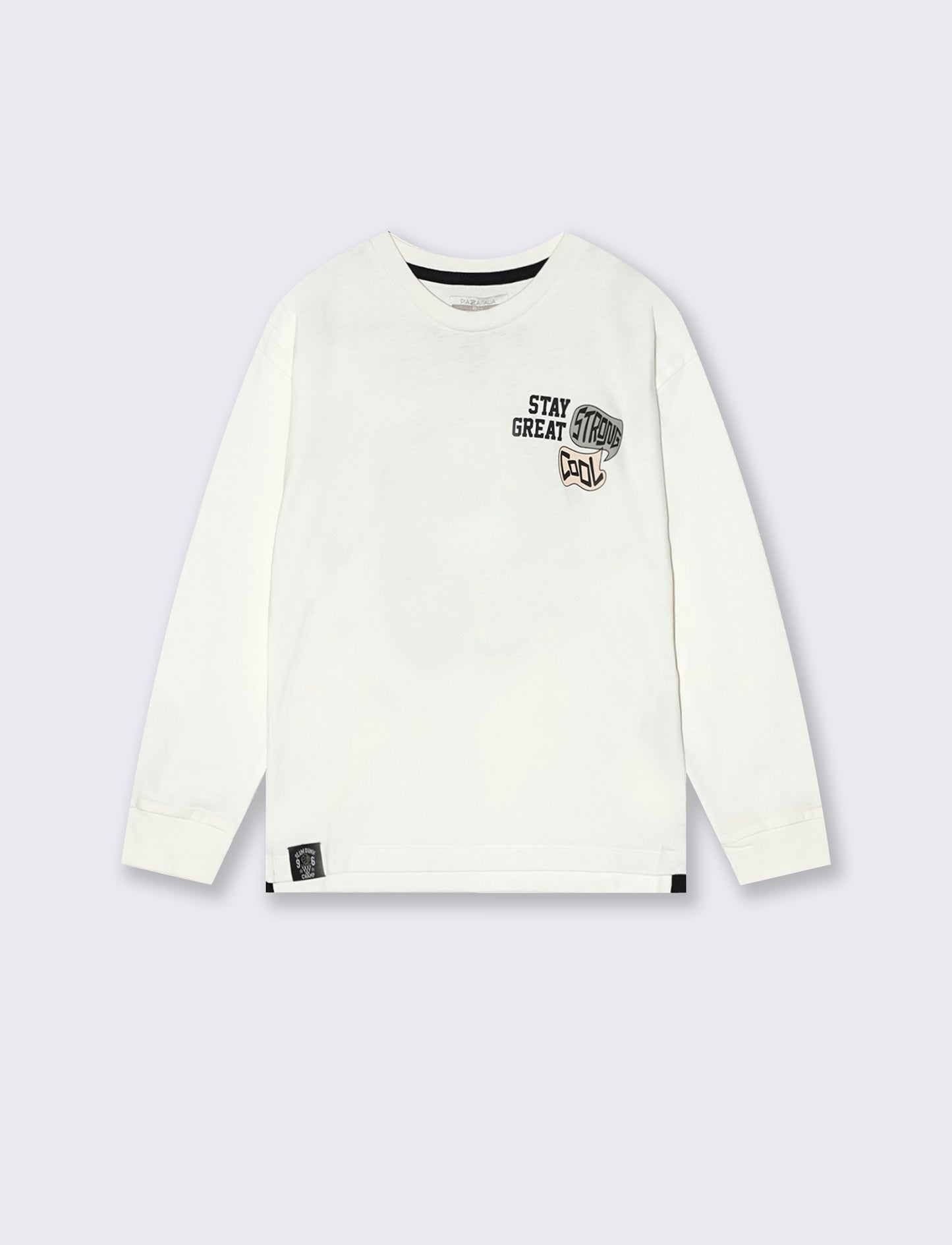 T-SHIRT MANICA LUNGA - Bianco latte