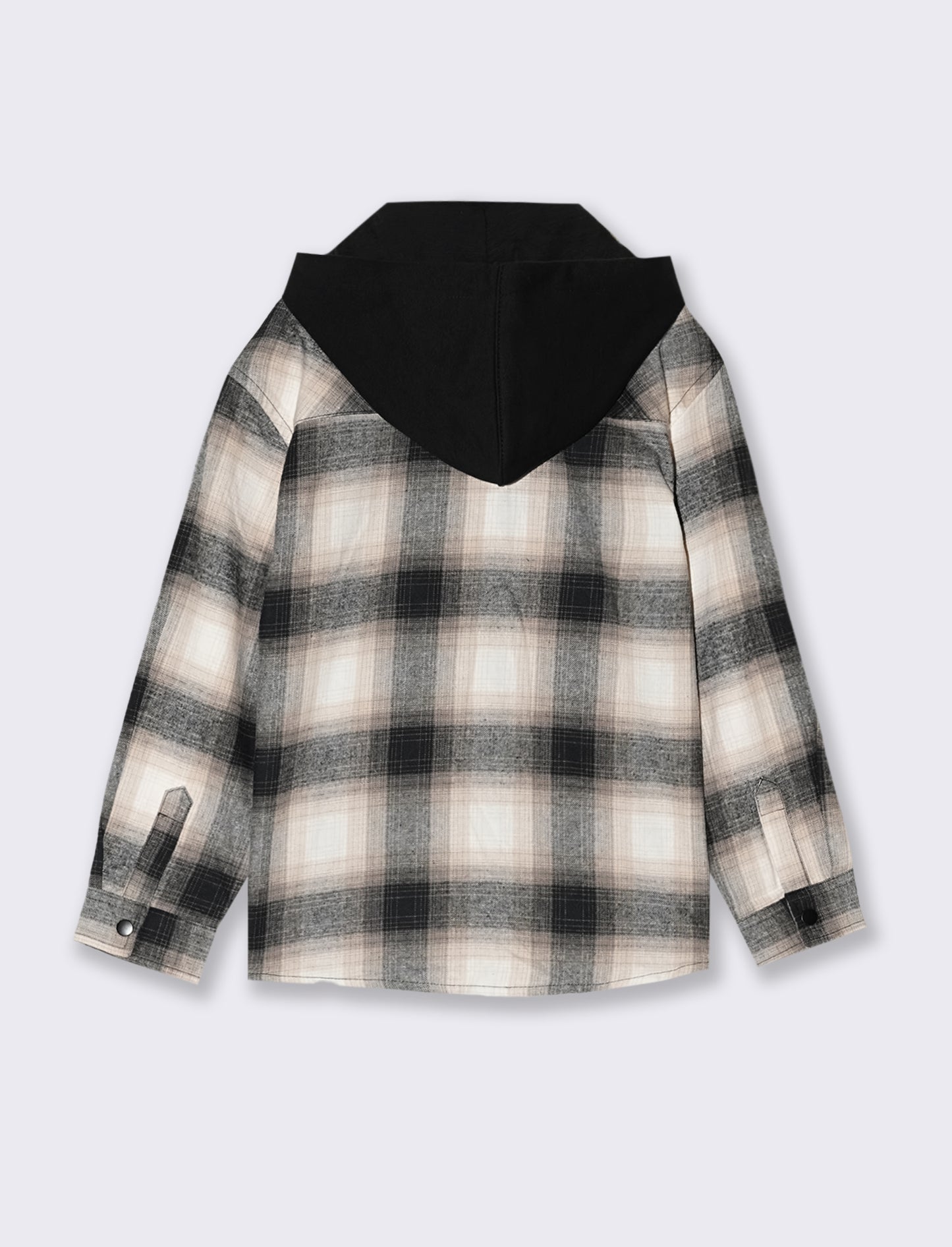 Camicia in flanella con cappuccio - Fantasia