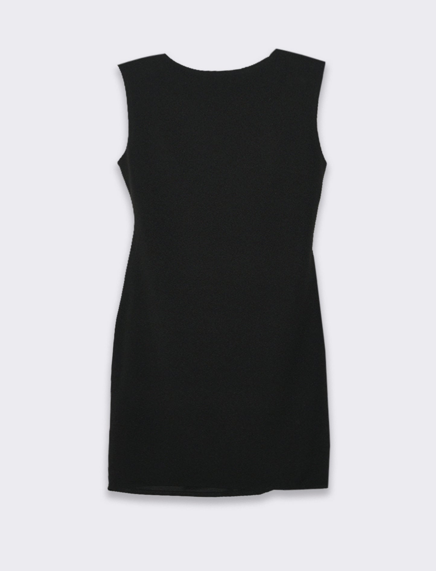 Vestito in tessuto elastico, arriccio sul fianco. - Nero