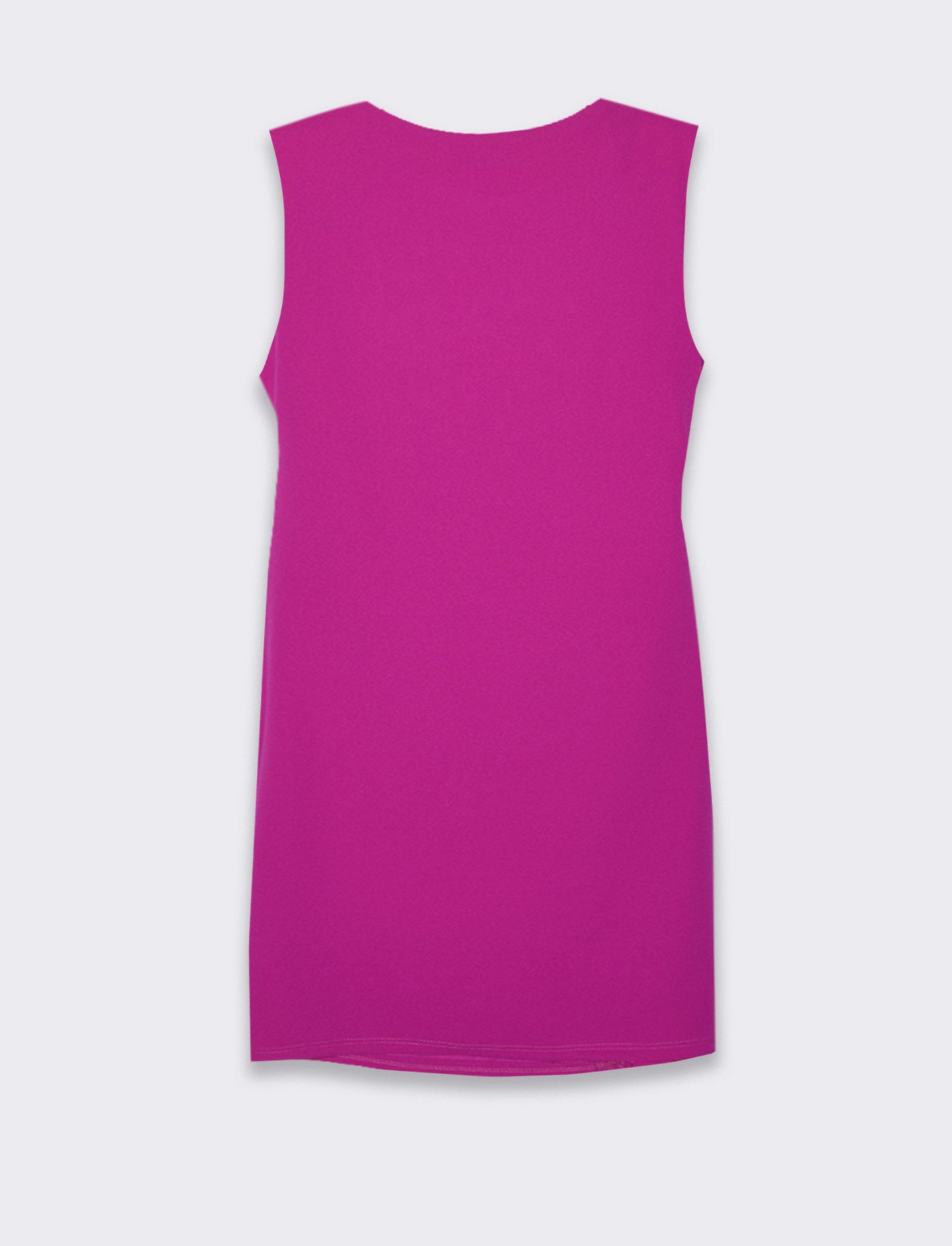 Vestito in tessuto elastico, arriccio sul fianco. - Fuxia