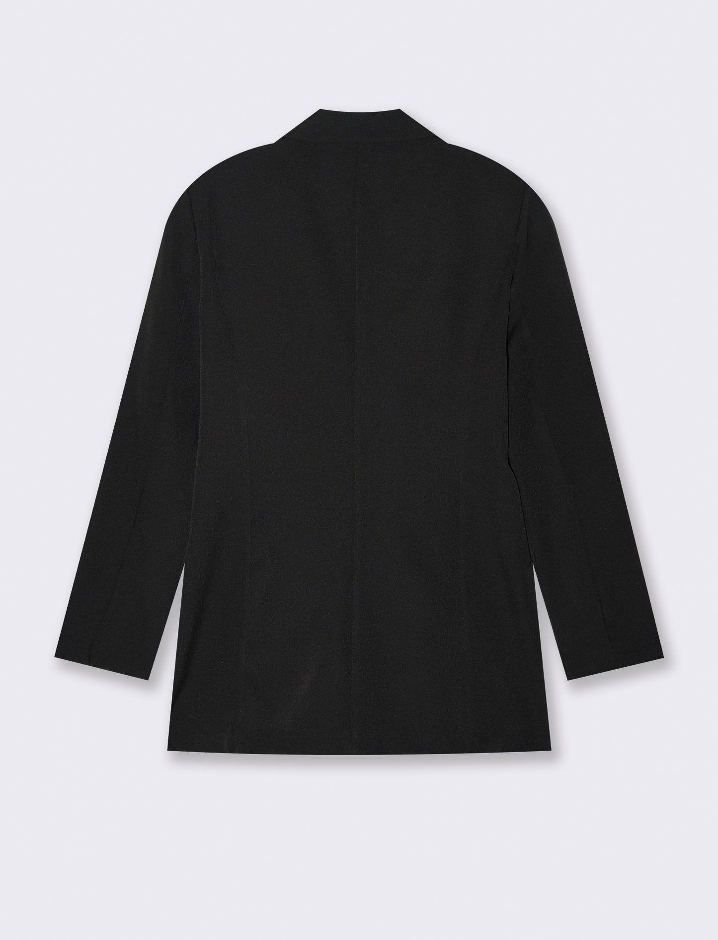 Blazer con collo revers e tasche con patta - Nero