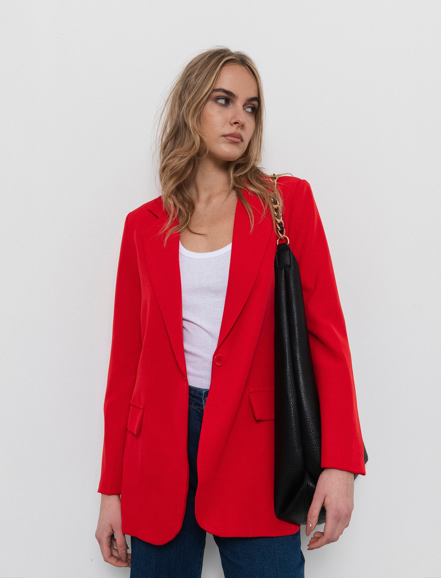 Blazer con collo revers e tasche con patta - Aragosta