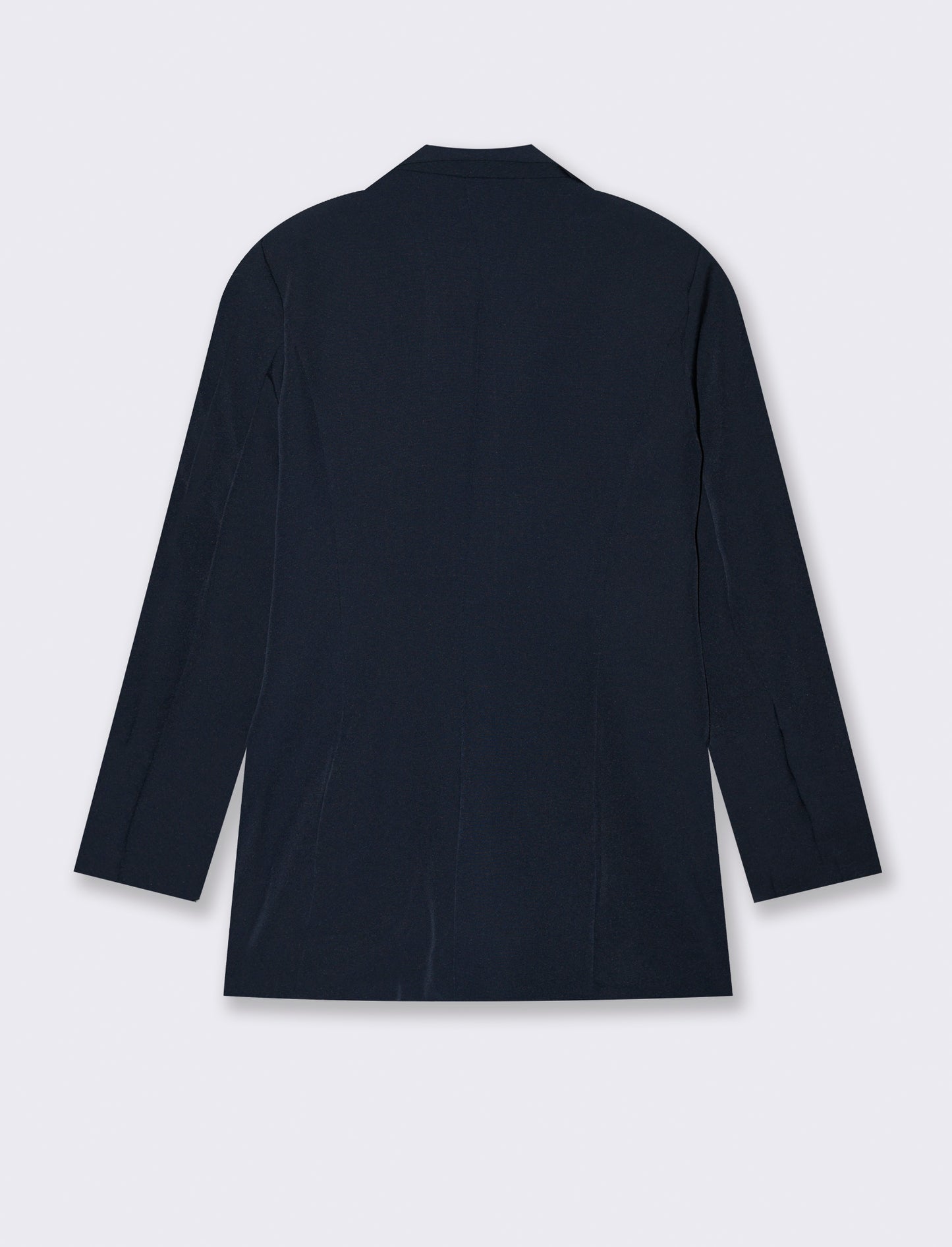 Blazer con collo revers e tasche con patta - Blu