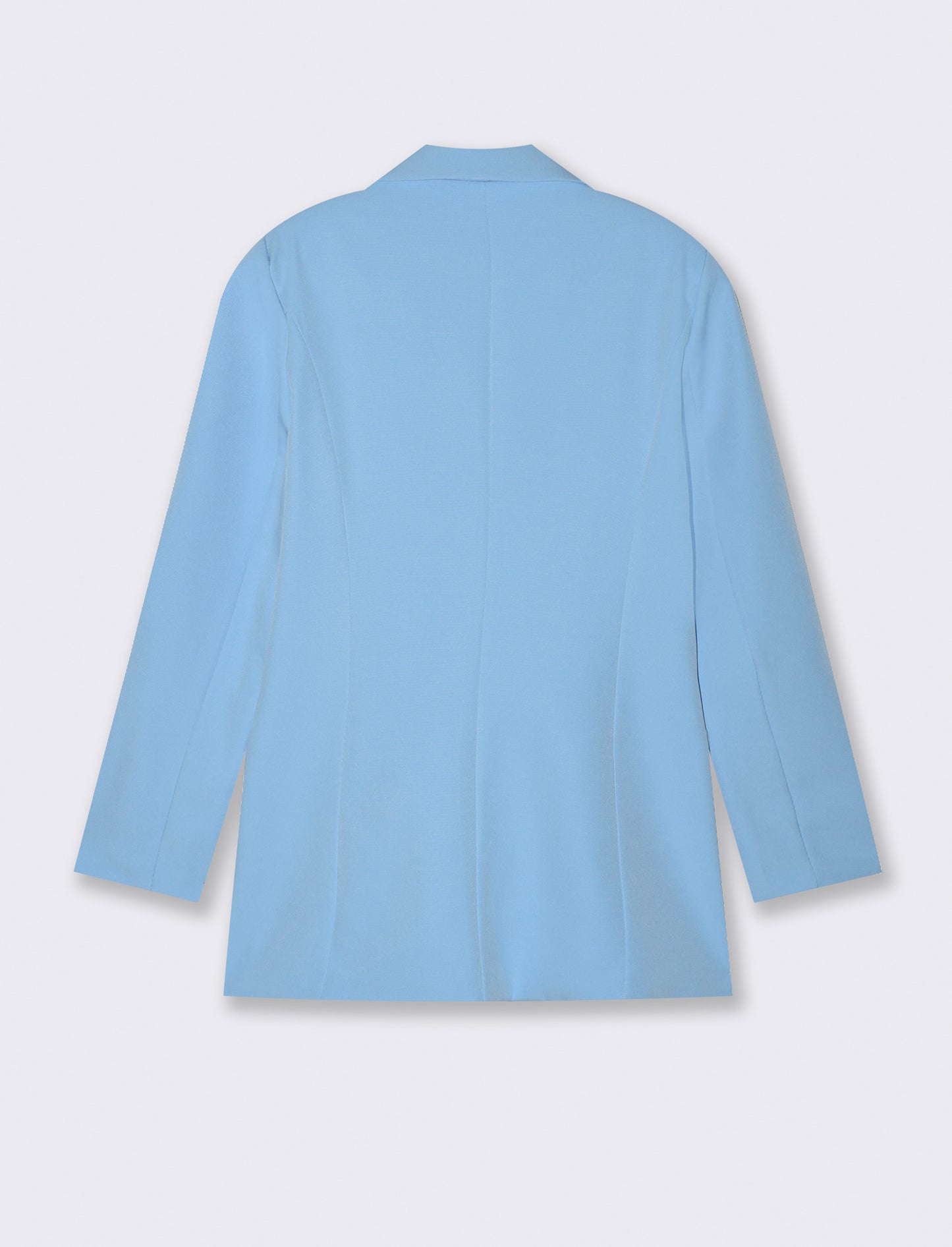 Blazer con collo revers e tasche con patta - Celeste