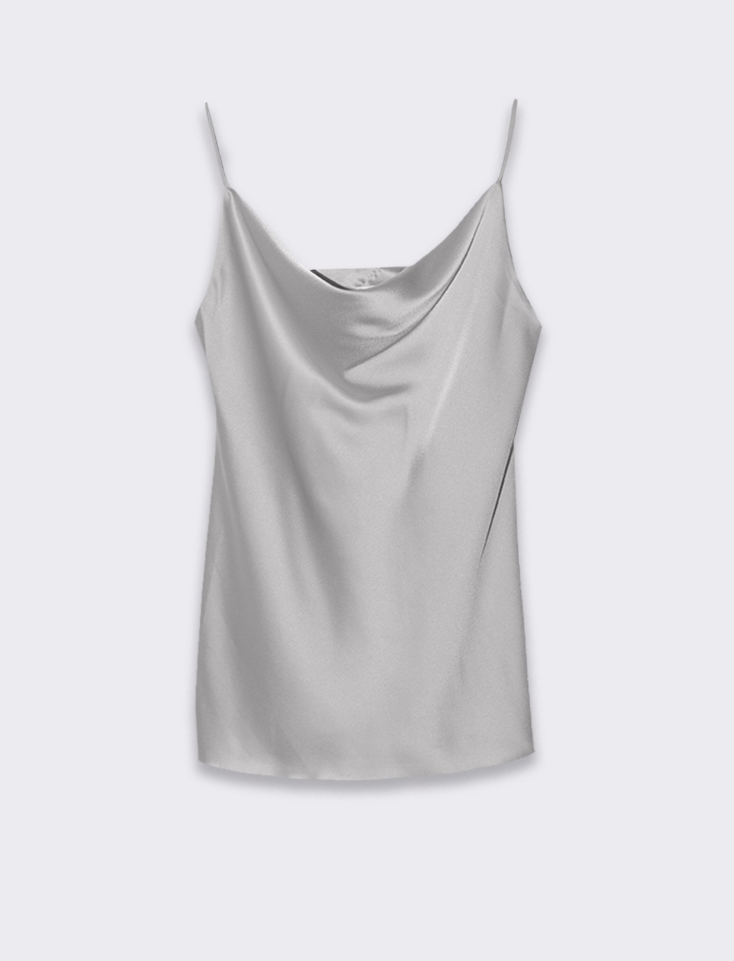 Top raso con bretelline elastiche - Grigio