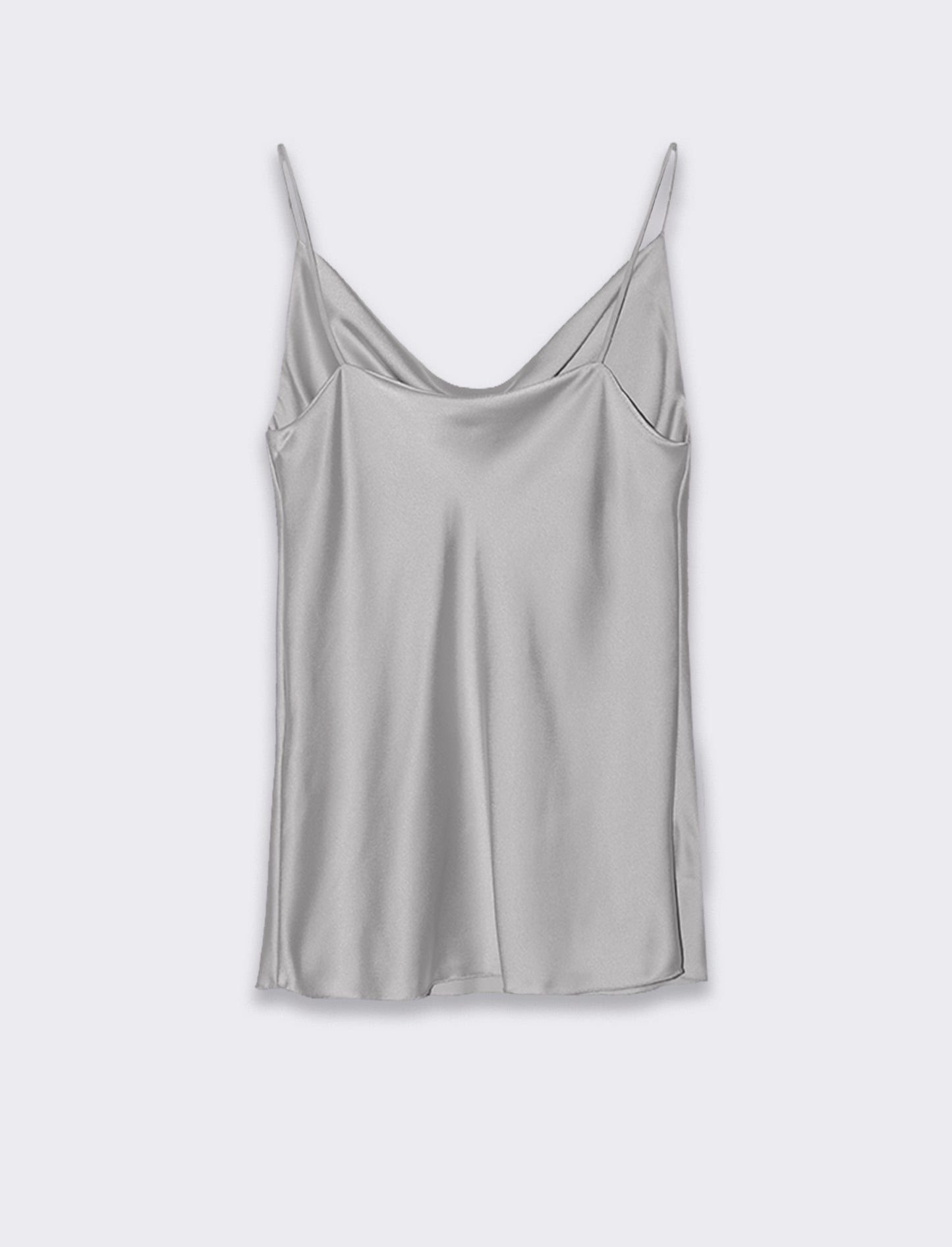 Top raso con bretelline elastiche - Grigio