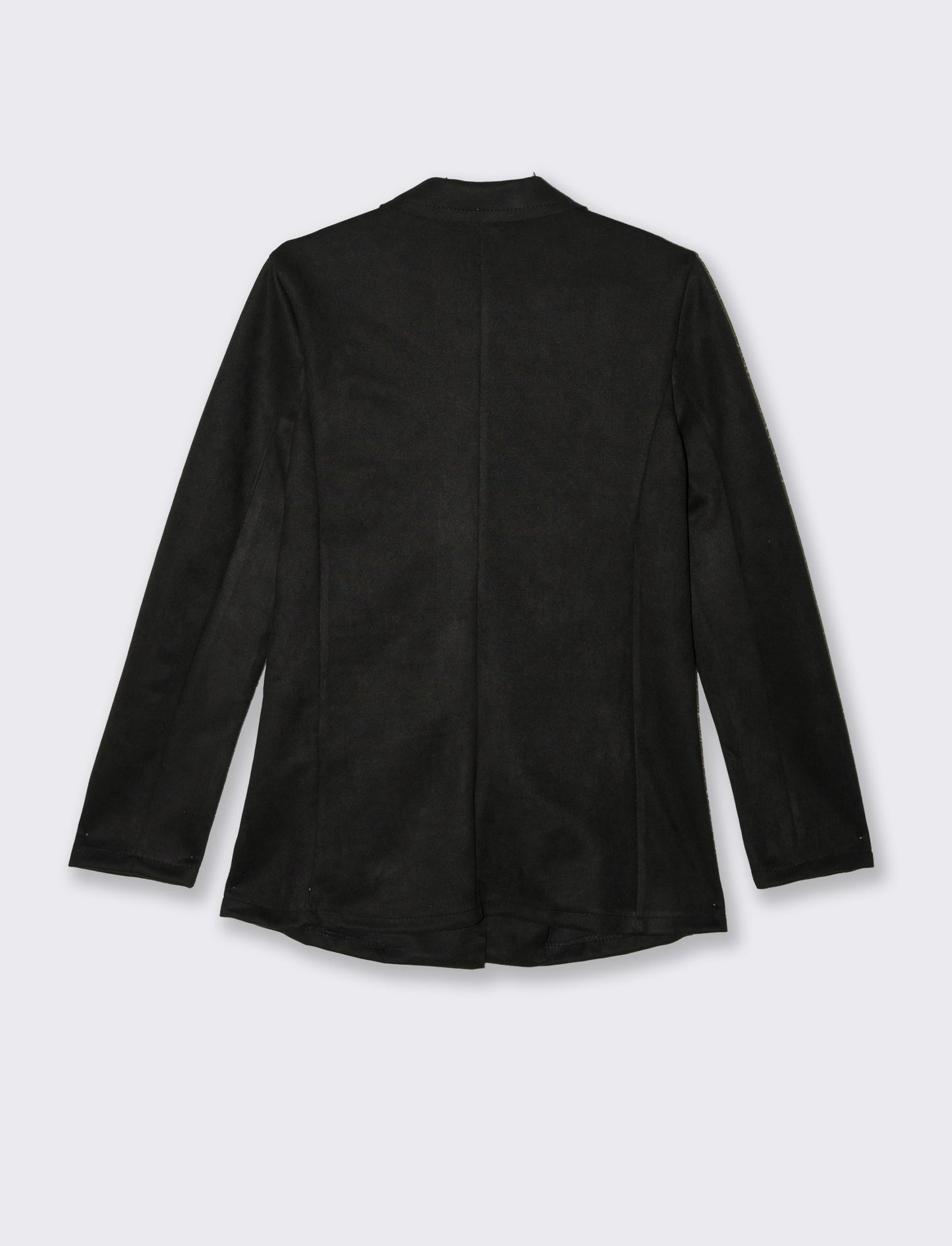 Giacca monopetto in tessuto scamosciato - Nero