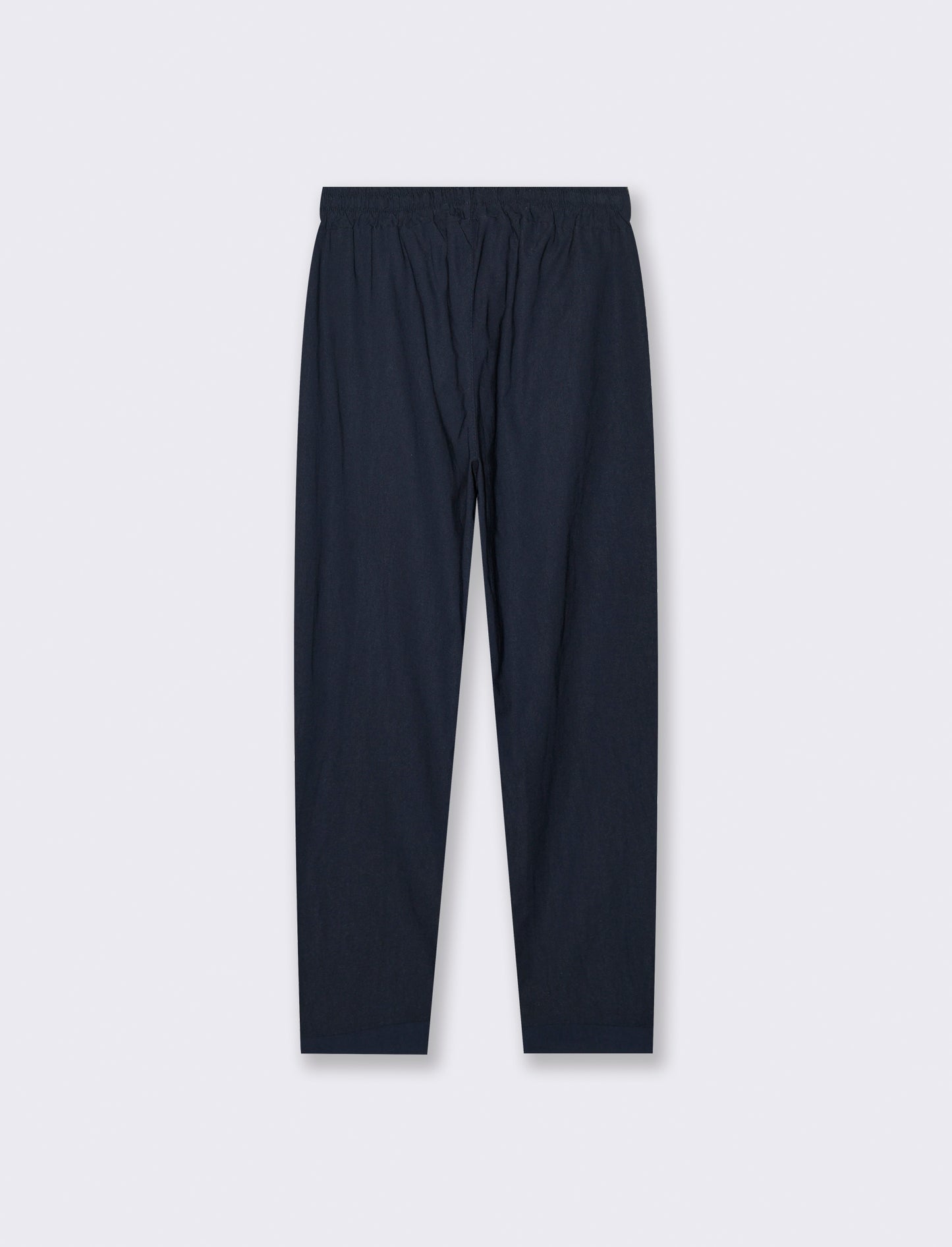 Pantalone in tessuto elasticizzato con coulisse in vita - Blu
