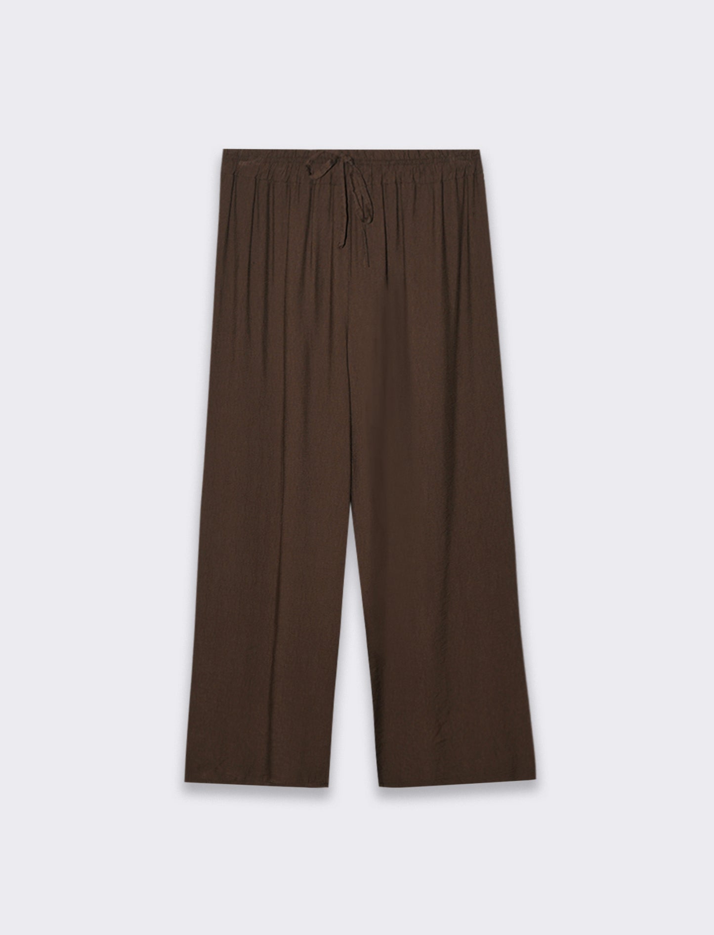 Pantalone con elastico e lacci in vita - Moro