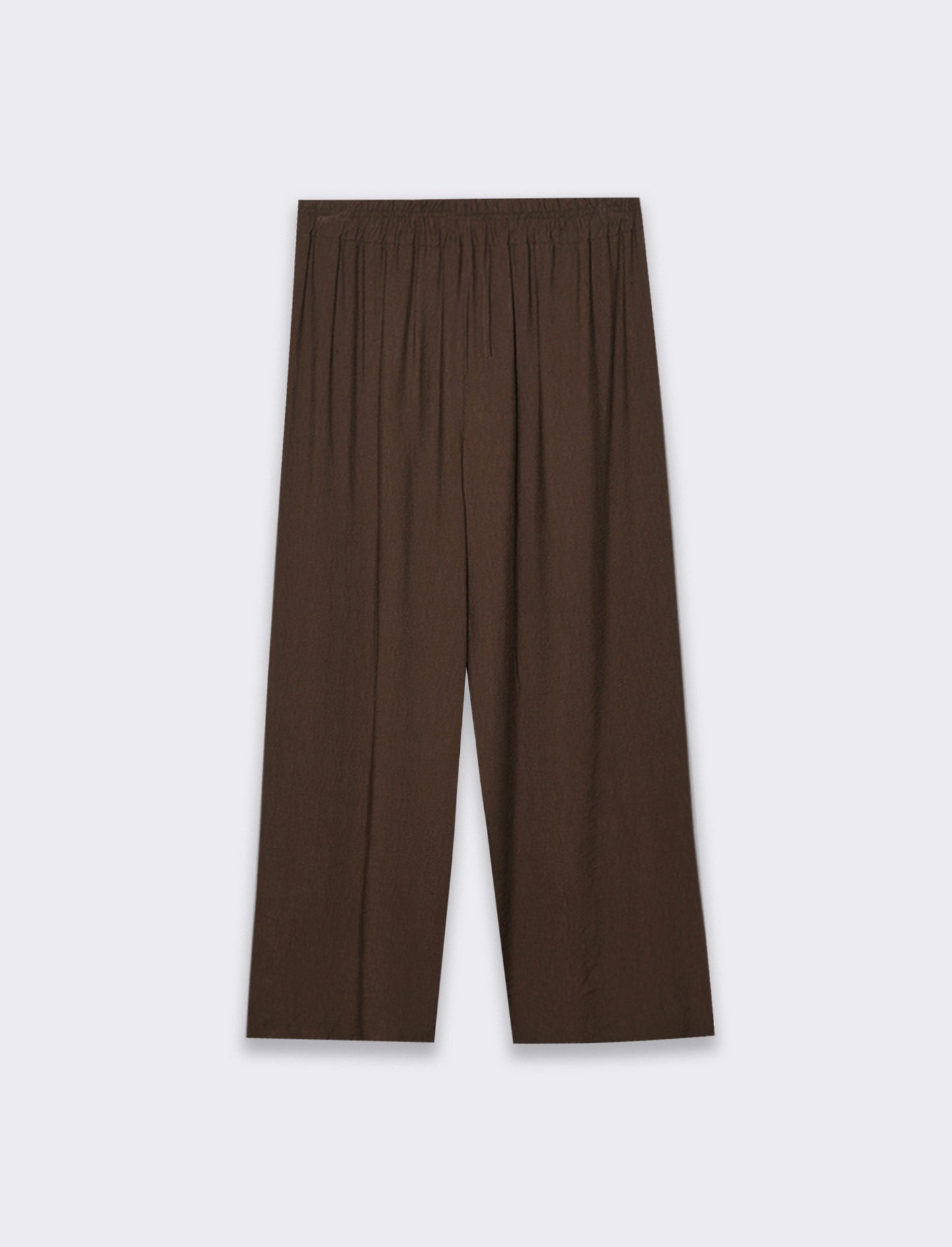 Pantalone con elastico e lacci in vita - Moro