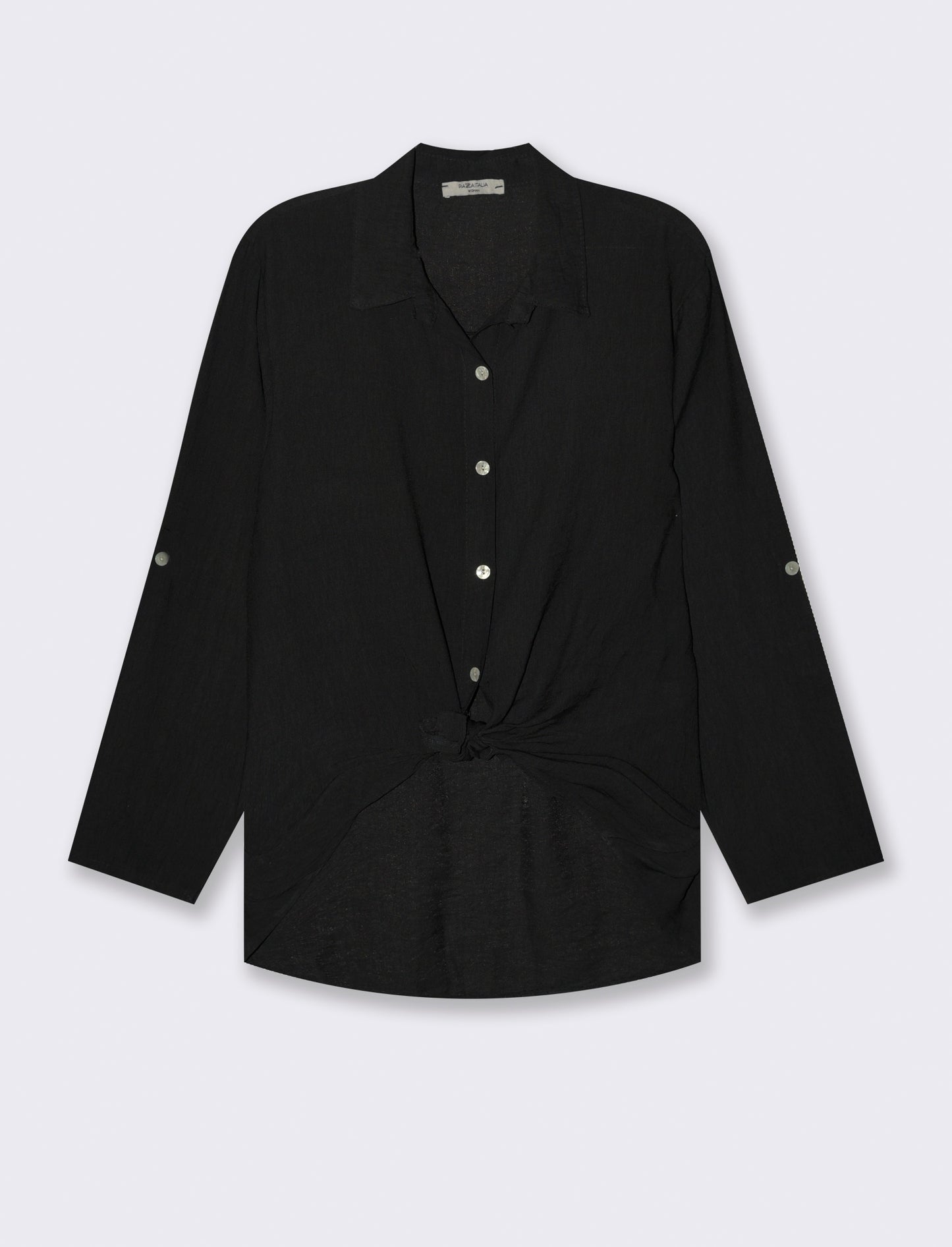 Camicia con nodo al fondo - Nero
