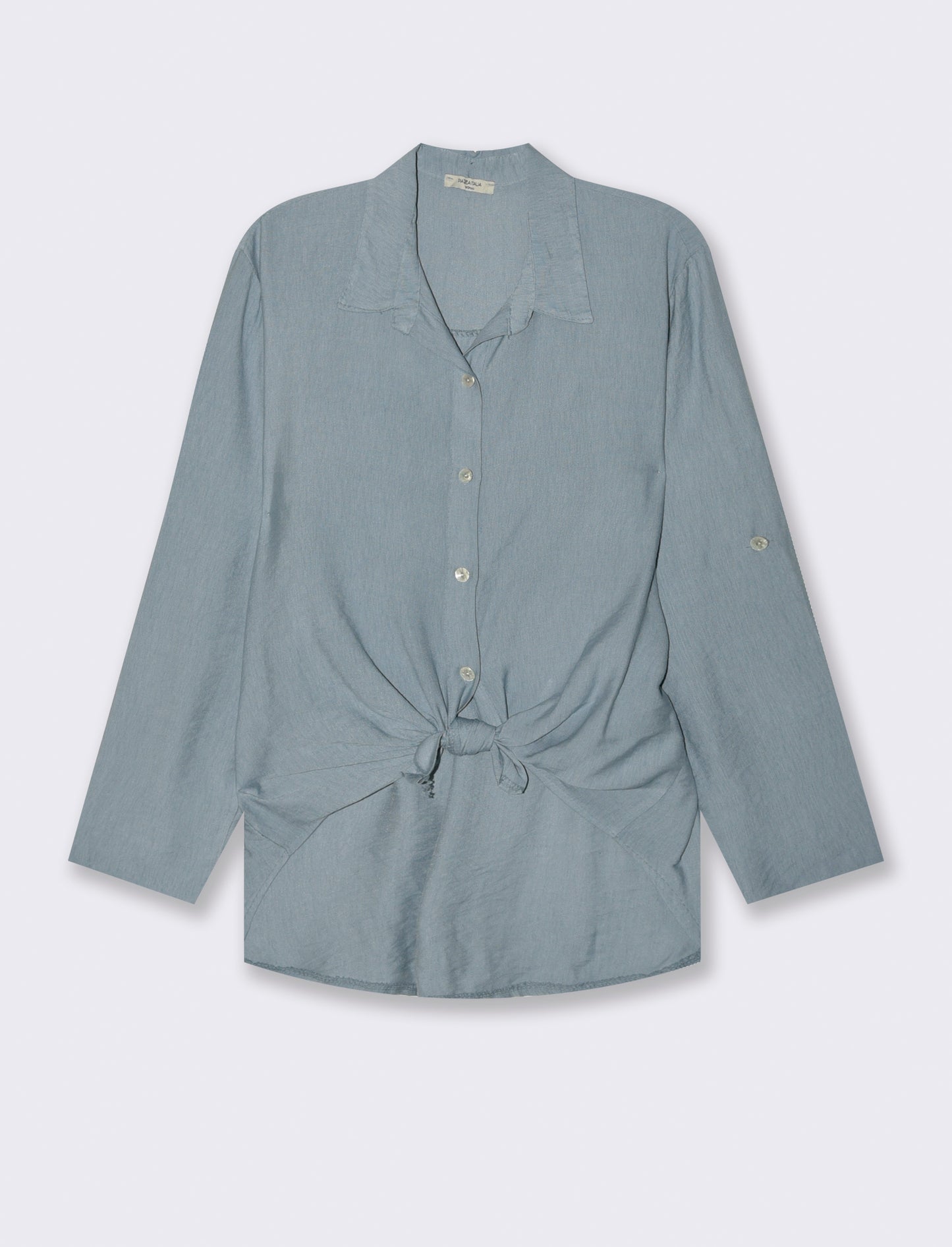 Camicia con nodo al fondo - Denim