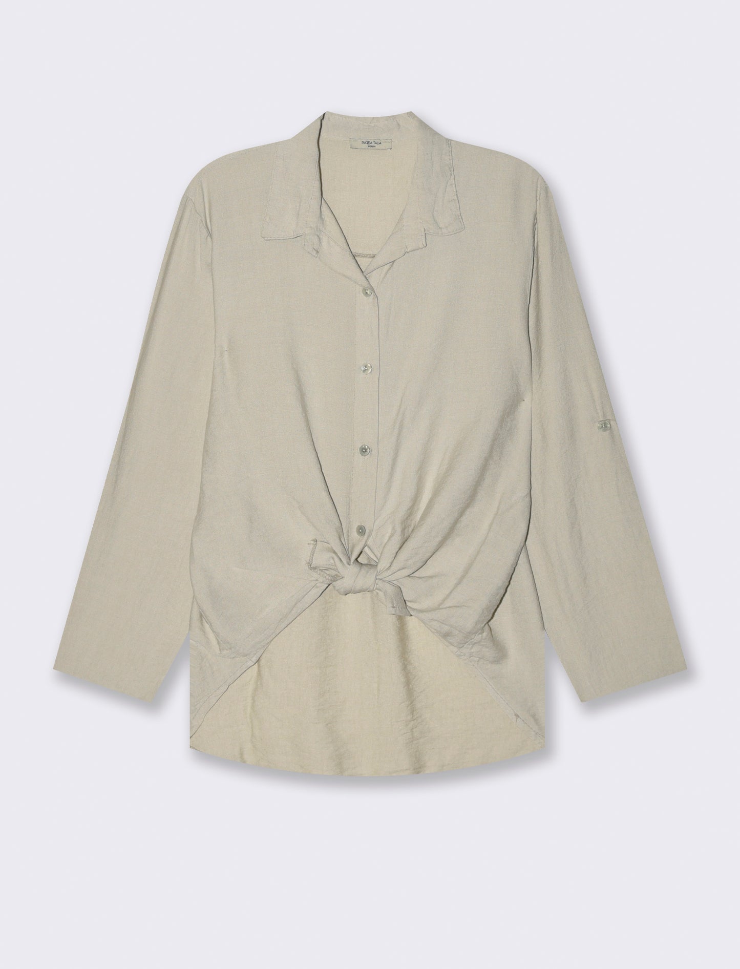 Camicia con nodo al fondo - Sabbia