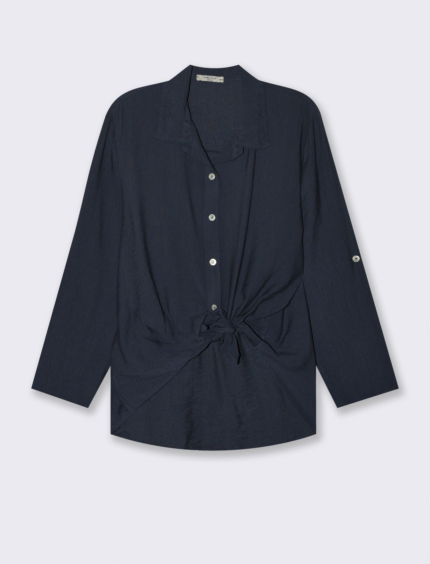 Camicia con nodo al fondo - Blu