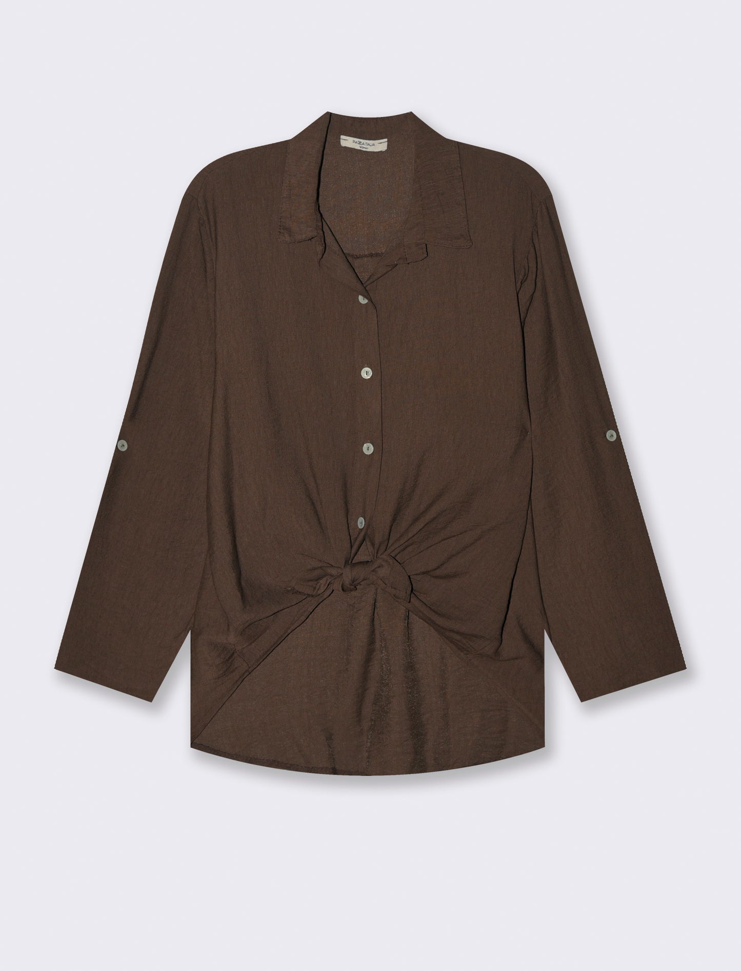 Camicia con nodo al fondo - Moro