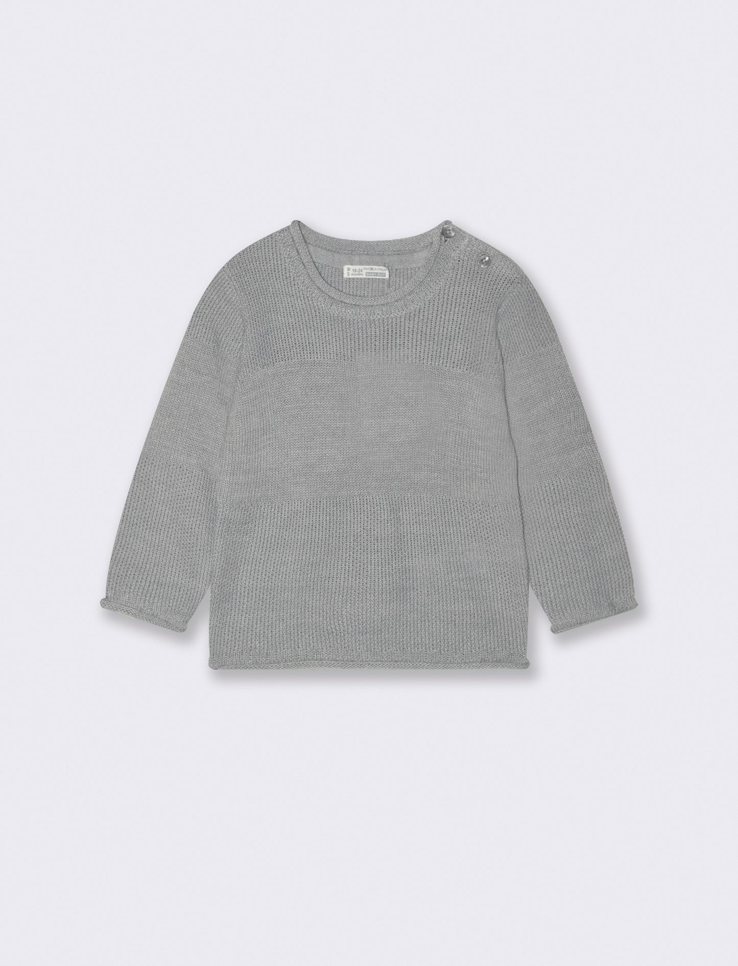 Maglia con lavorazione frontale - Grigio mel.