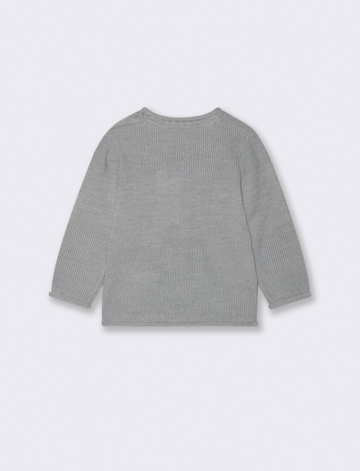 Maglia con lavorazione frontale - Grigio mel.