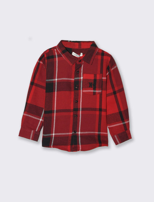 Camicia in flanella - Rosso