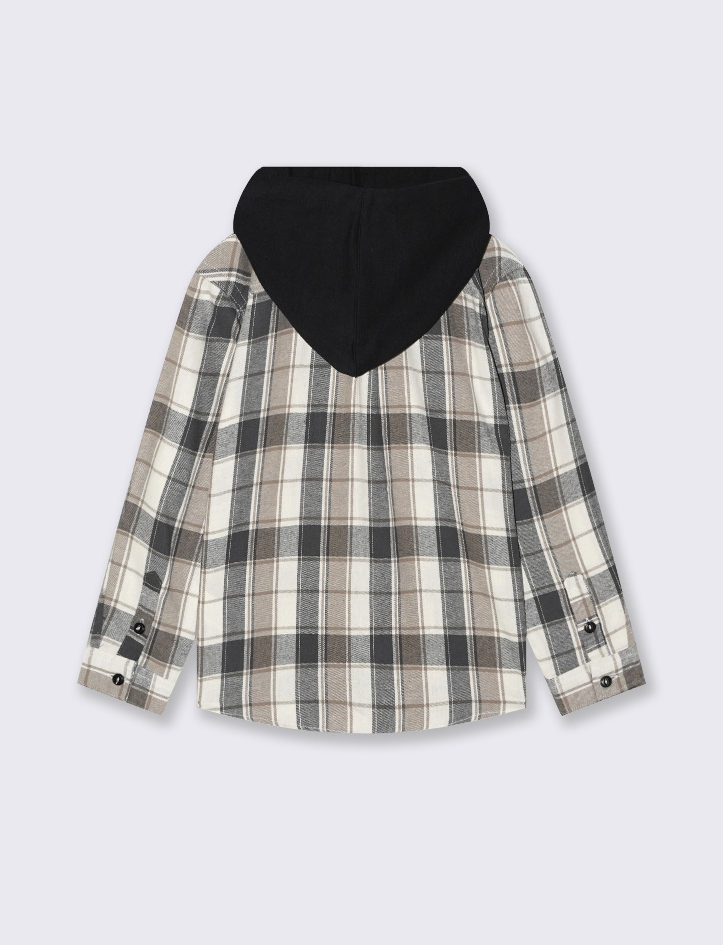 Camicia in flanella con cappuccio - Fantasia