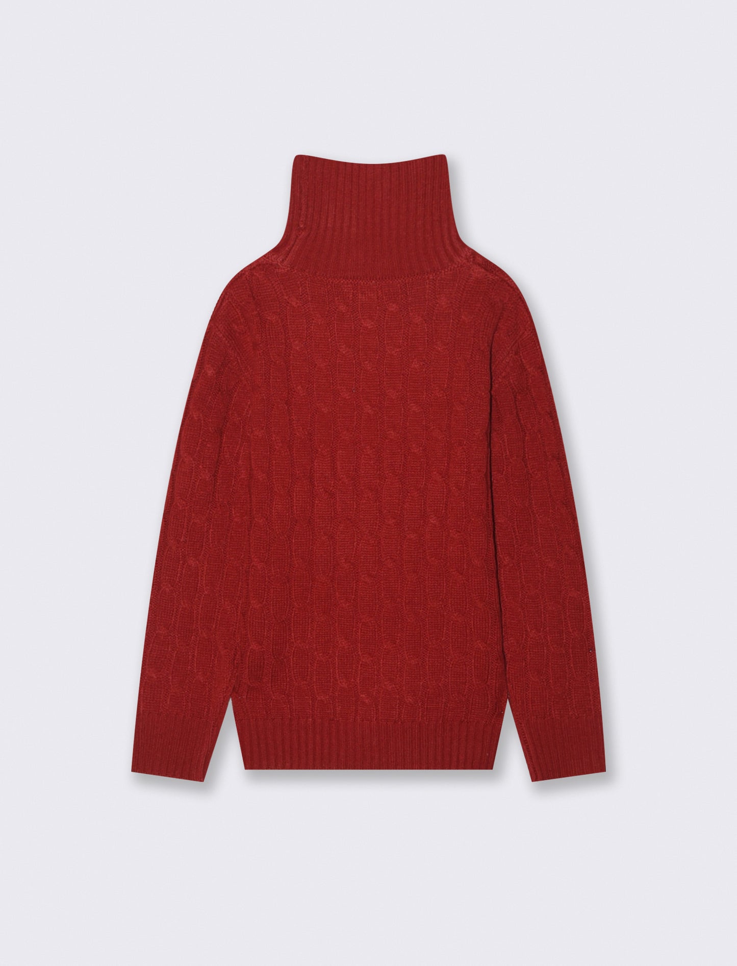 Maglia collo alto  a traccia. - Rosso