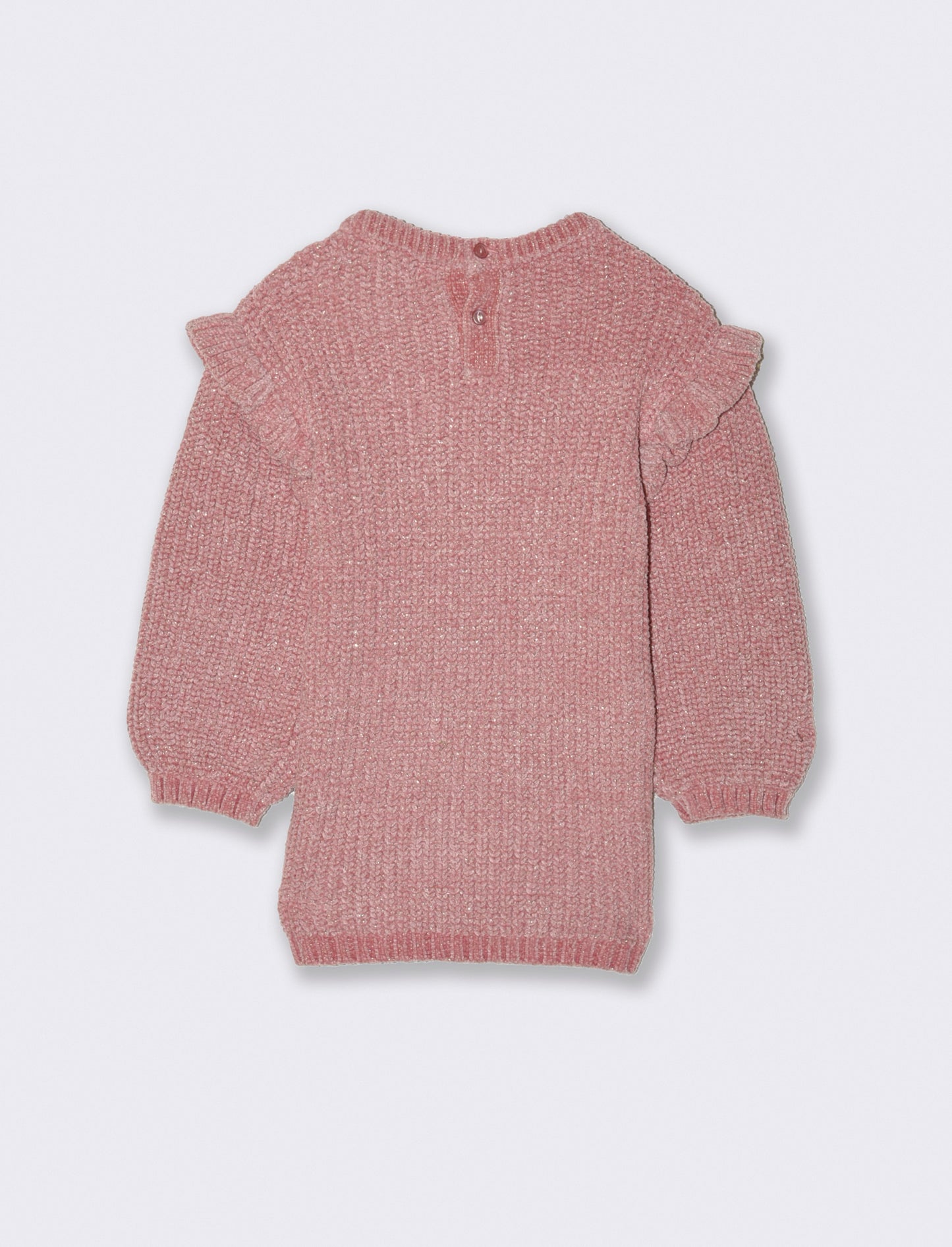 Abito in maglia con trecce - Rosa cipolla