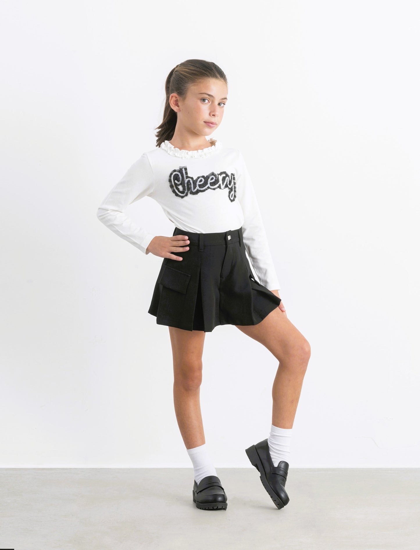 Short da bambina - Nero