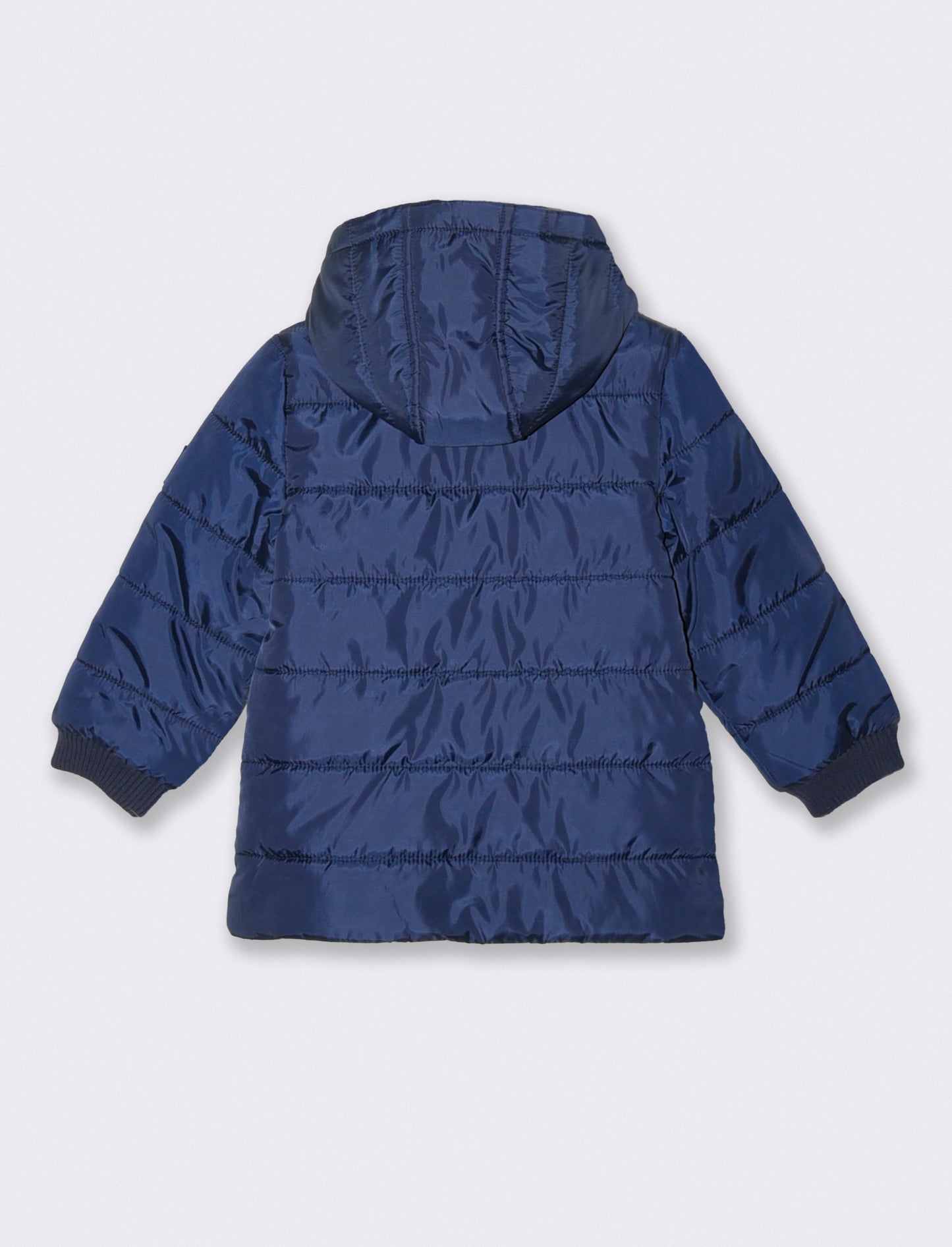 Giaccone basico con fodera stampata - Blu