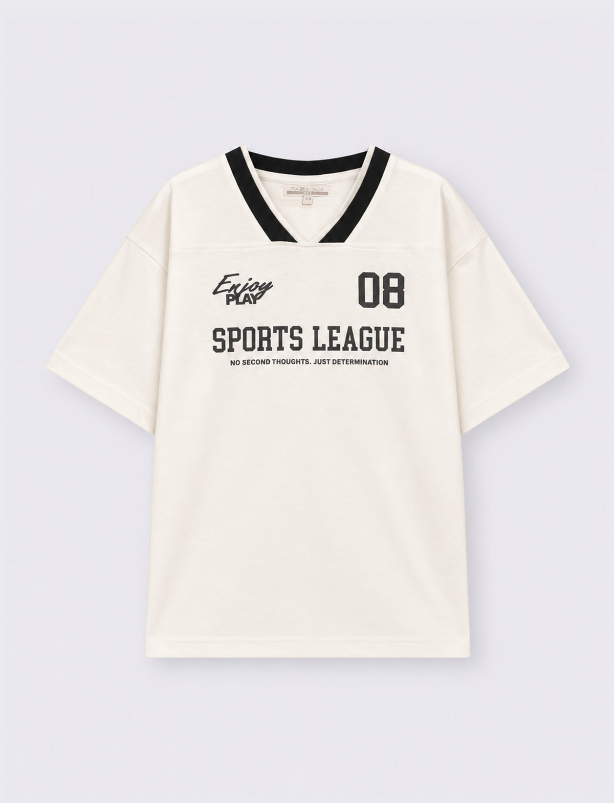 T SHIRT  IN COTONE - Bianco latte