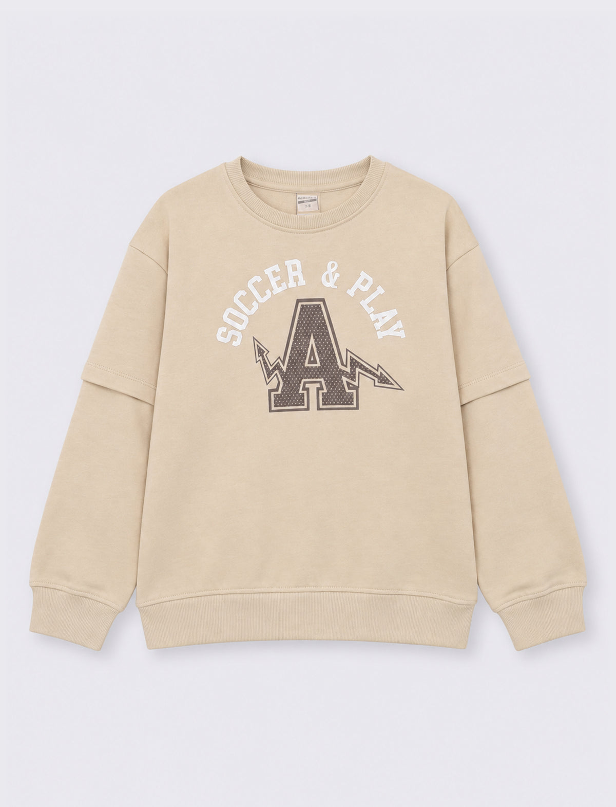 Felpa con  doppia manica - Beige