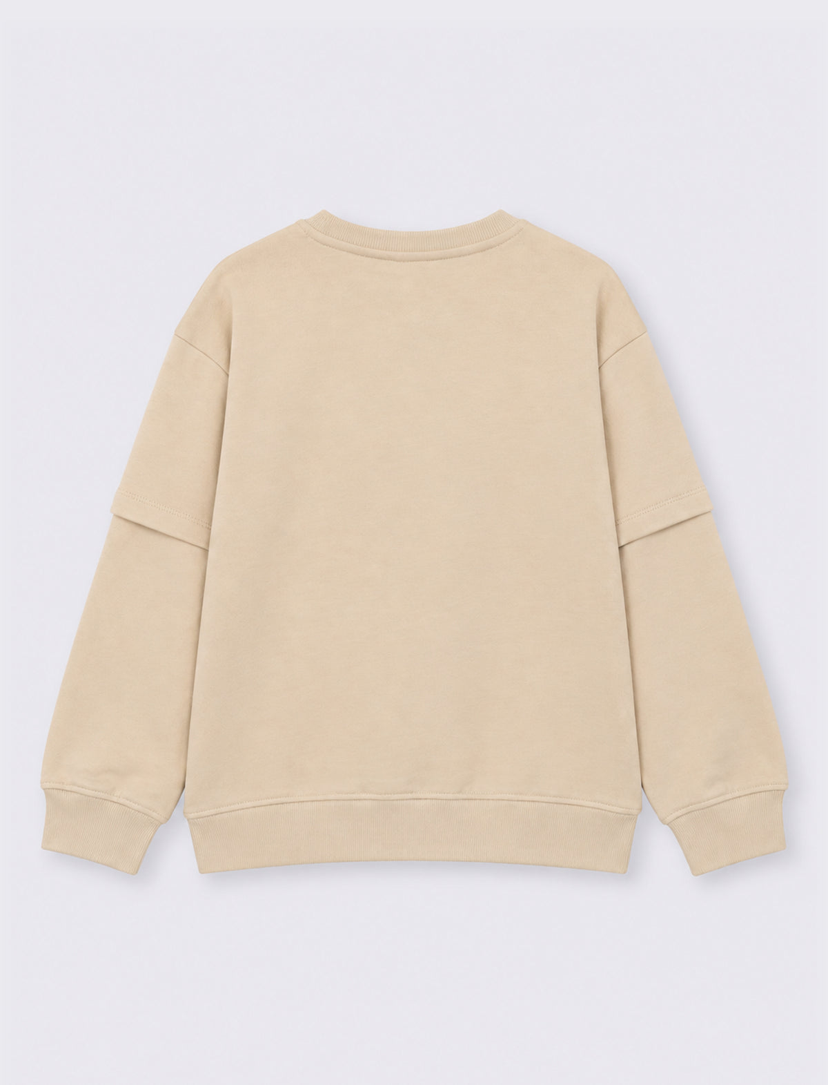 Felpa con  doppia manica - Beige
