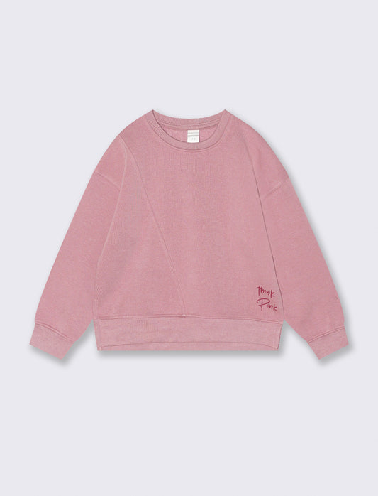 FELPA GIROCOLLO - Rosa cipolla