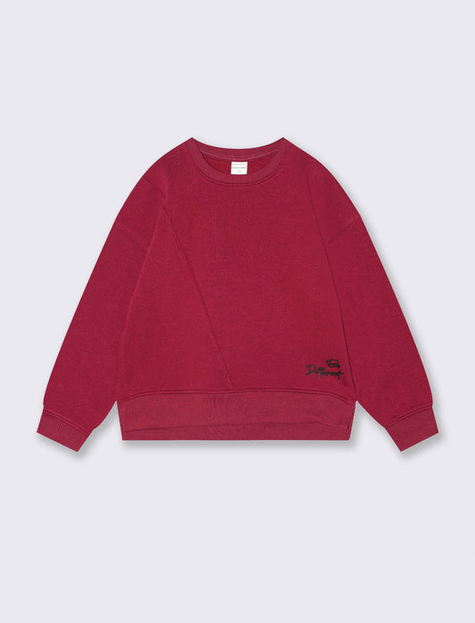 FELPA GIROCOLLO - Rosso amarena