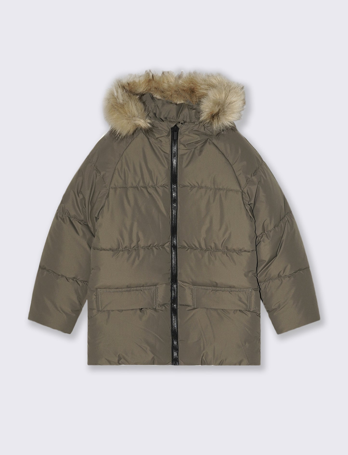GIUBBINO CON PELLICCIA RIMOVIBILE - Verde militare