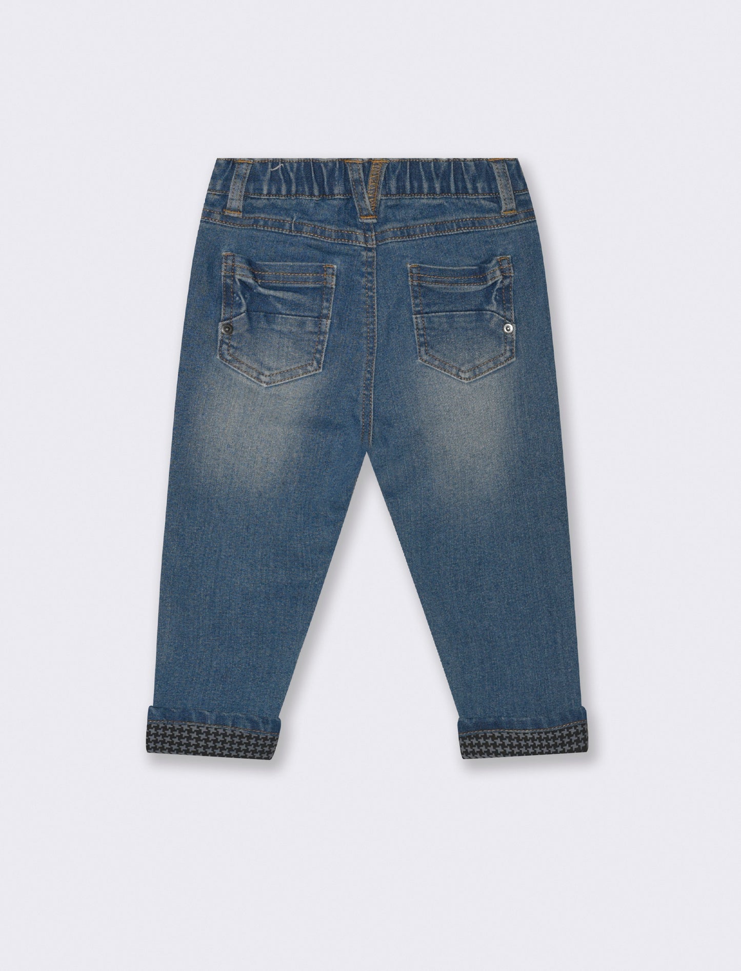 Jeans con fondo stampato - Denim