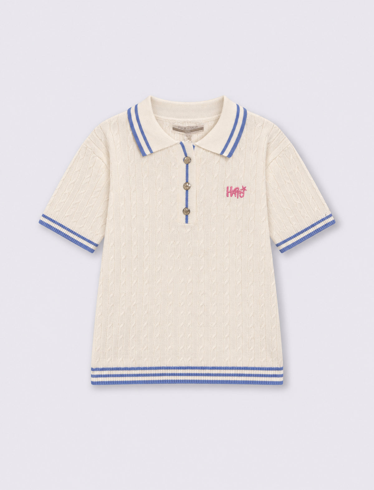 T-shirt modello polo - Bianco