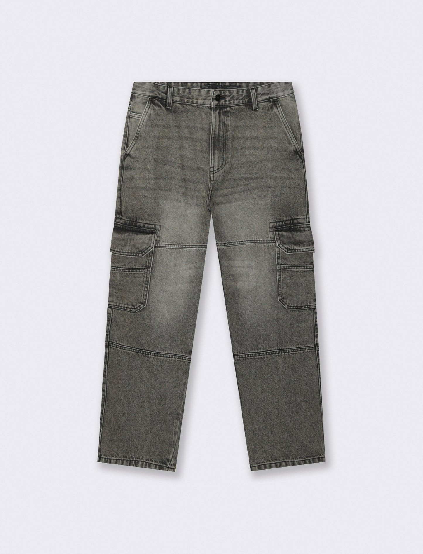 JEANS GRIGIO BAGGY CARGO FIT - Grigio