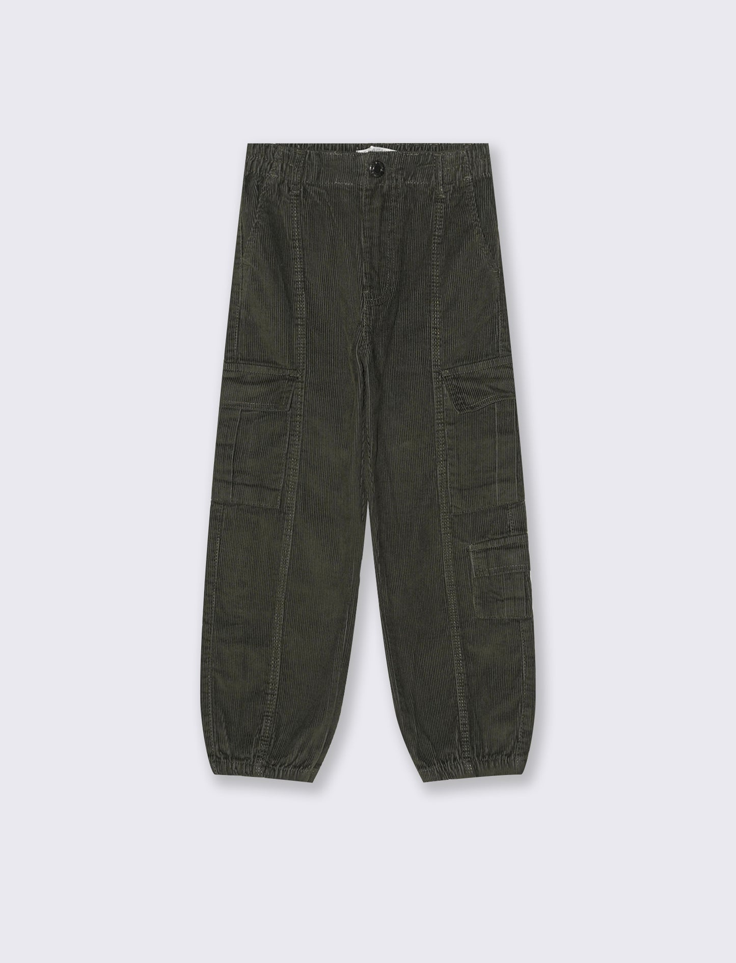 PANTALONI CARGO IN VELLUTO - Verde