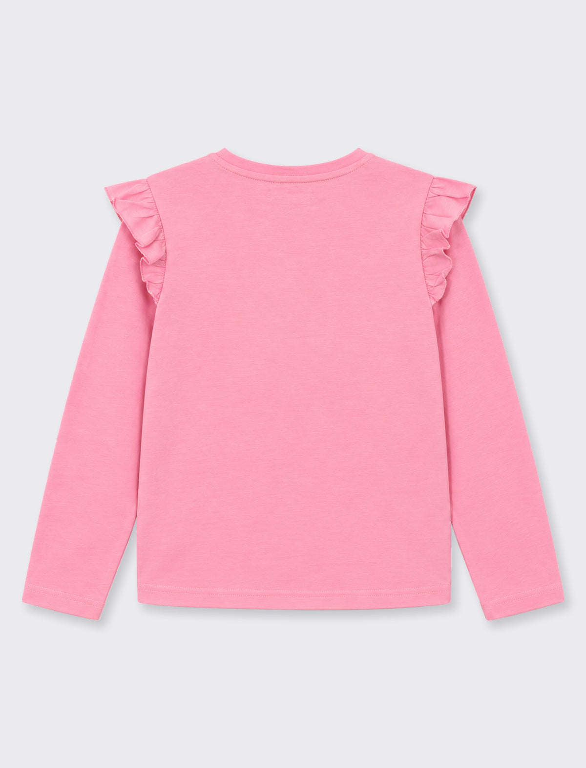 T- shirt da bambina manica lunga. - Rosa