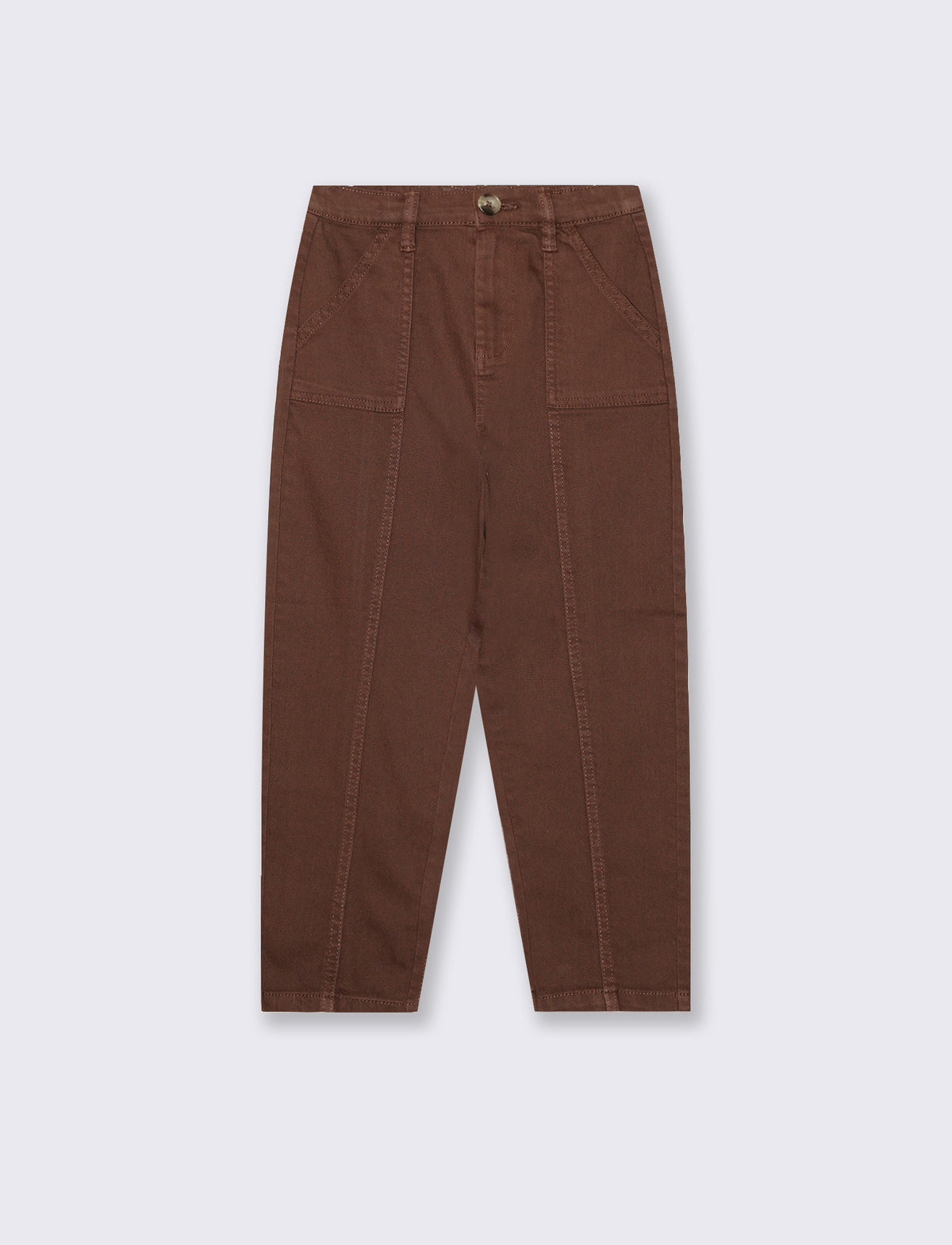 Pantalone barrel - Marrone