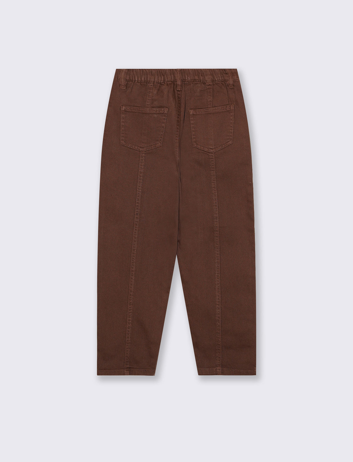 Pantalone barrel - Marrone