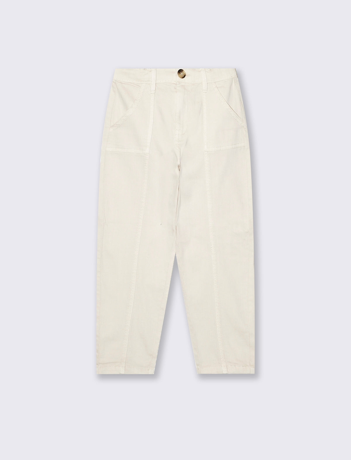 Pantalone barrel - Beige